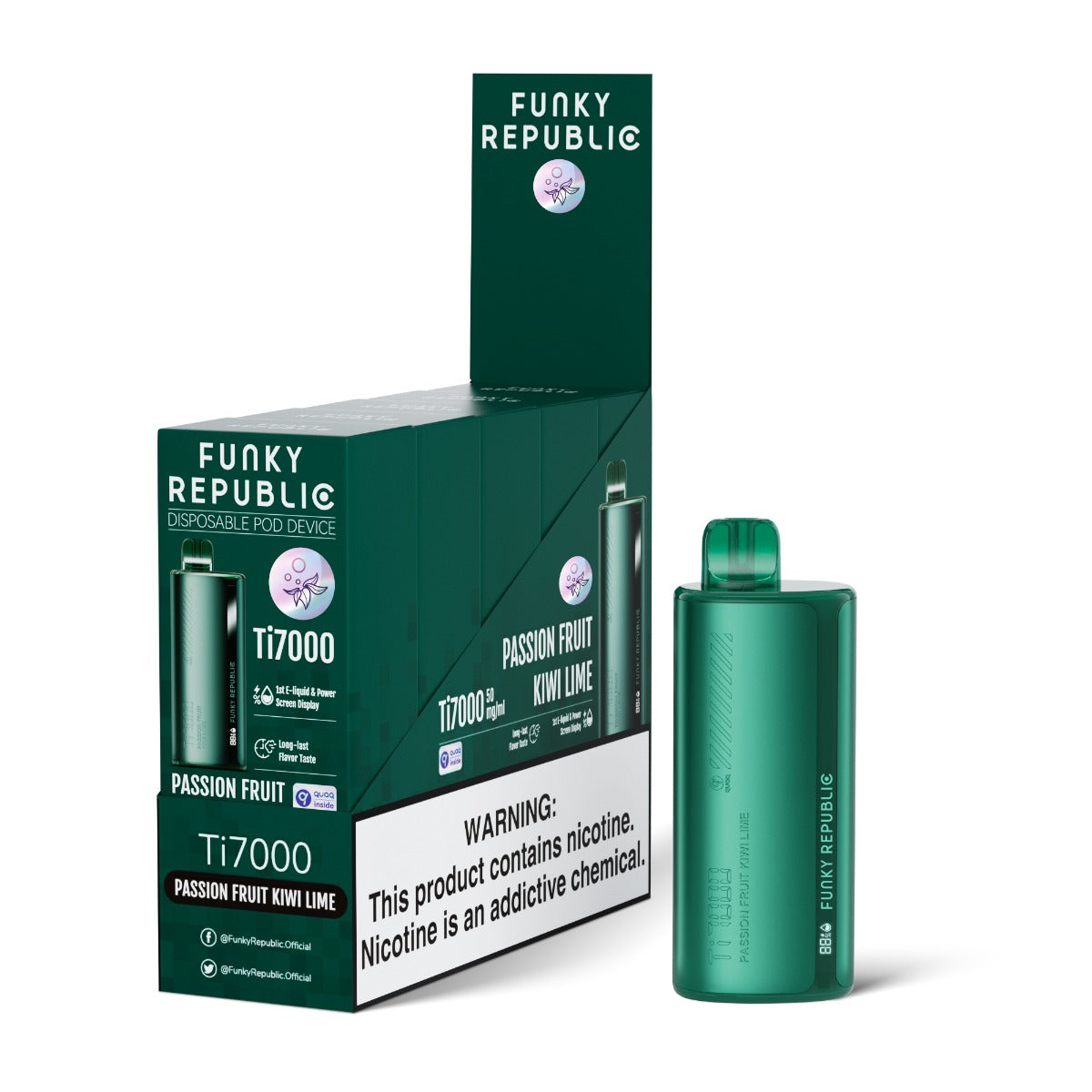 Funky Republic Ti7000 Disposable Vape 17mL 5 Pack、mySite、zt4zffjzw