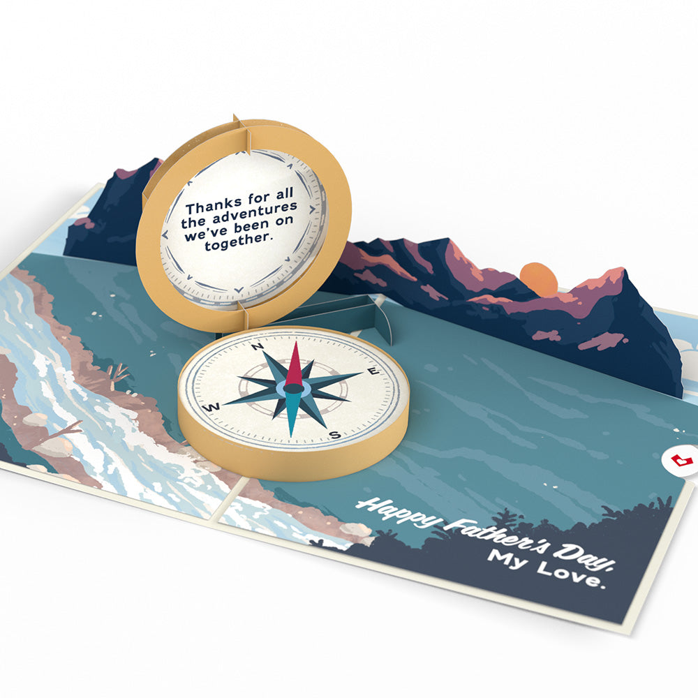 Husband Happy Father’s Day Compass Pop-Up Card、mySite、solidvoid