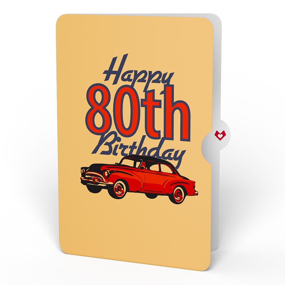 Classic Car 80th Birthday Pop-Up Card and Sentiment Set、mySite、solidvoid