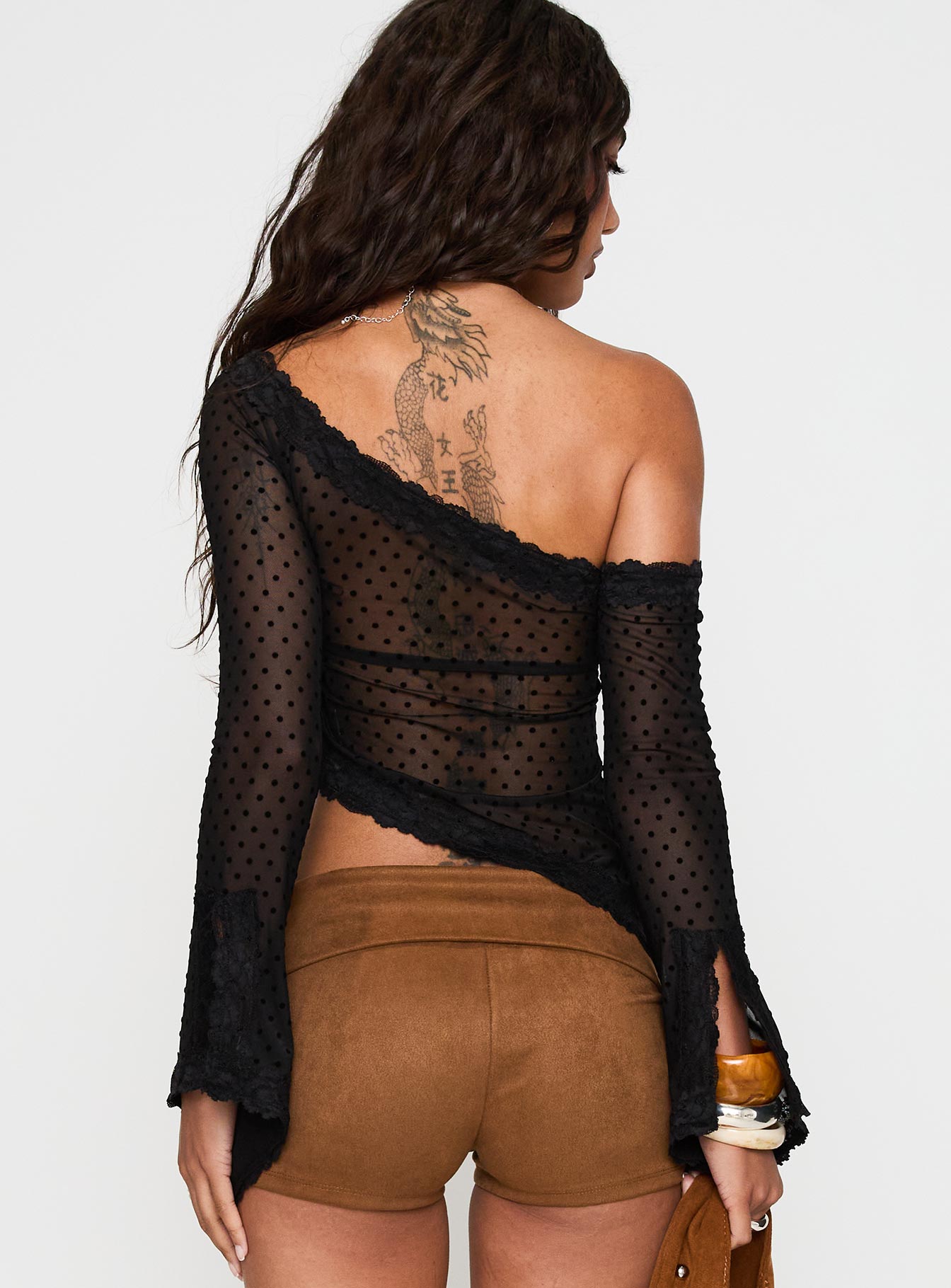 Empty Space Top Black Polka、mySite、solidvoid