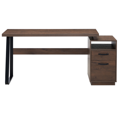 Home Office Computer Desk with Drawers/Hanging Letter-size Files, 65 inch Writing Study Table with Drawers、、casual