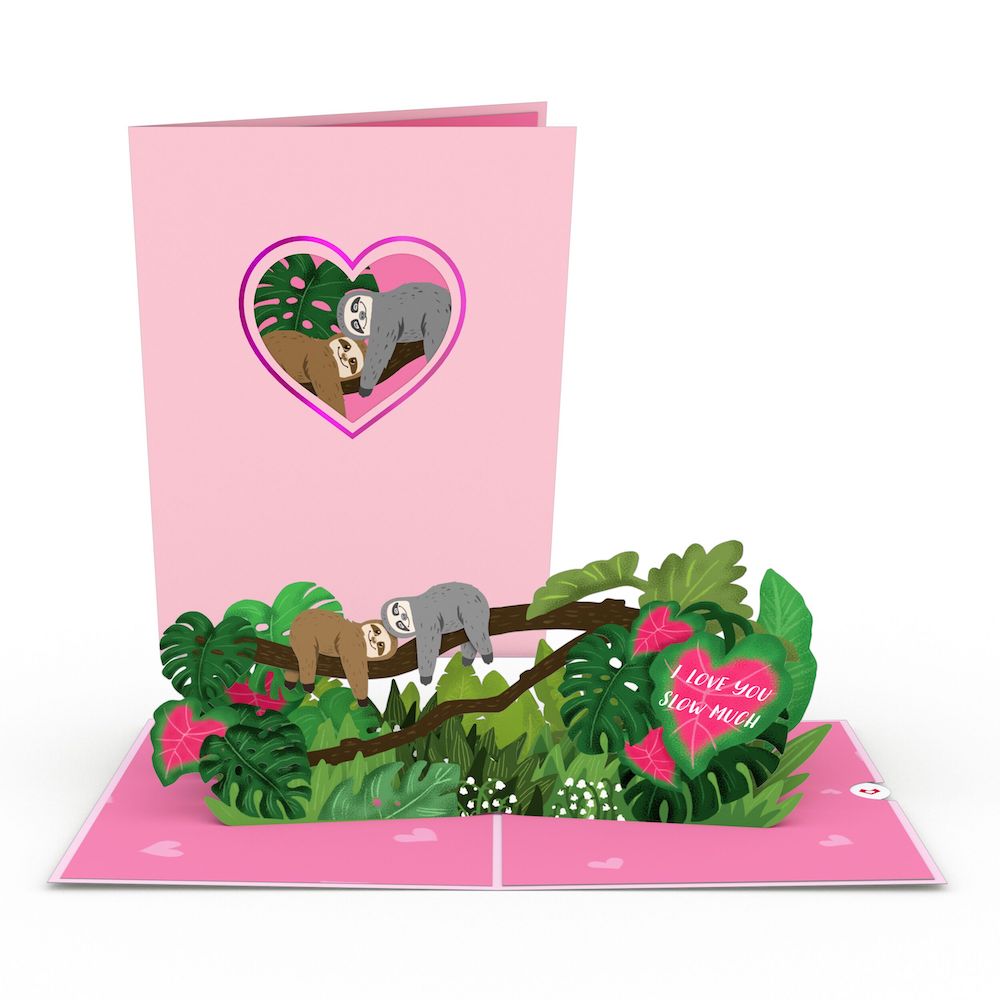 I Love You Sloths Pop-Up Card、mySite、solidvoid