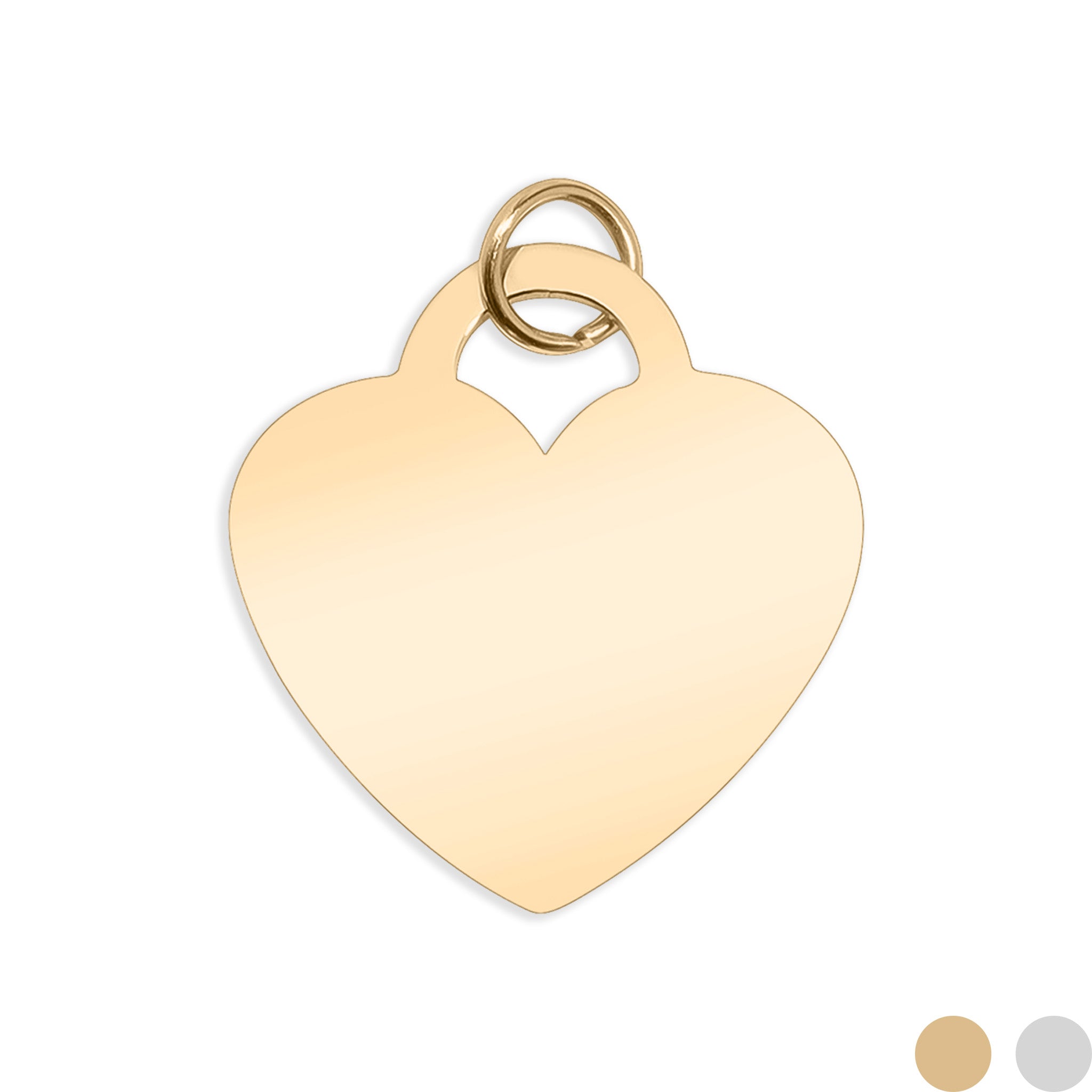 18K Gold PVD Blank Heart Charm Stainless Steel Pendant / SBB0011、mySite、dreamappss