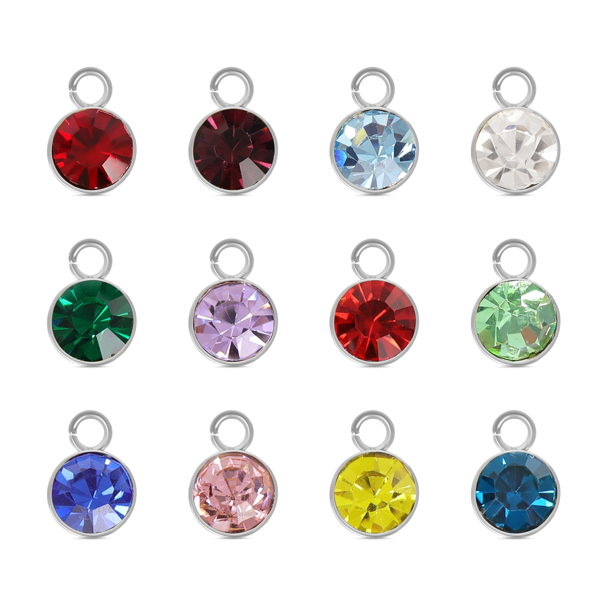 Stainless Steel Cubic Zirconia Birthstone Charm / SBB0334、mySite、dreamappss