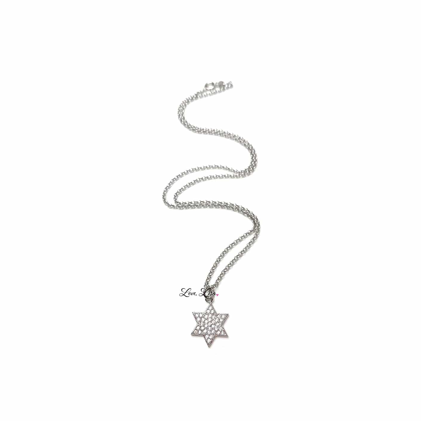 Amy Stunning Star of David Necklace - (Silver or Gold)、mySite、topwebapps