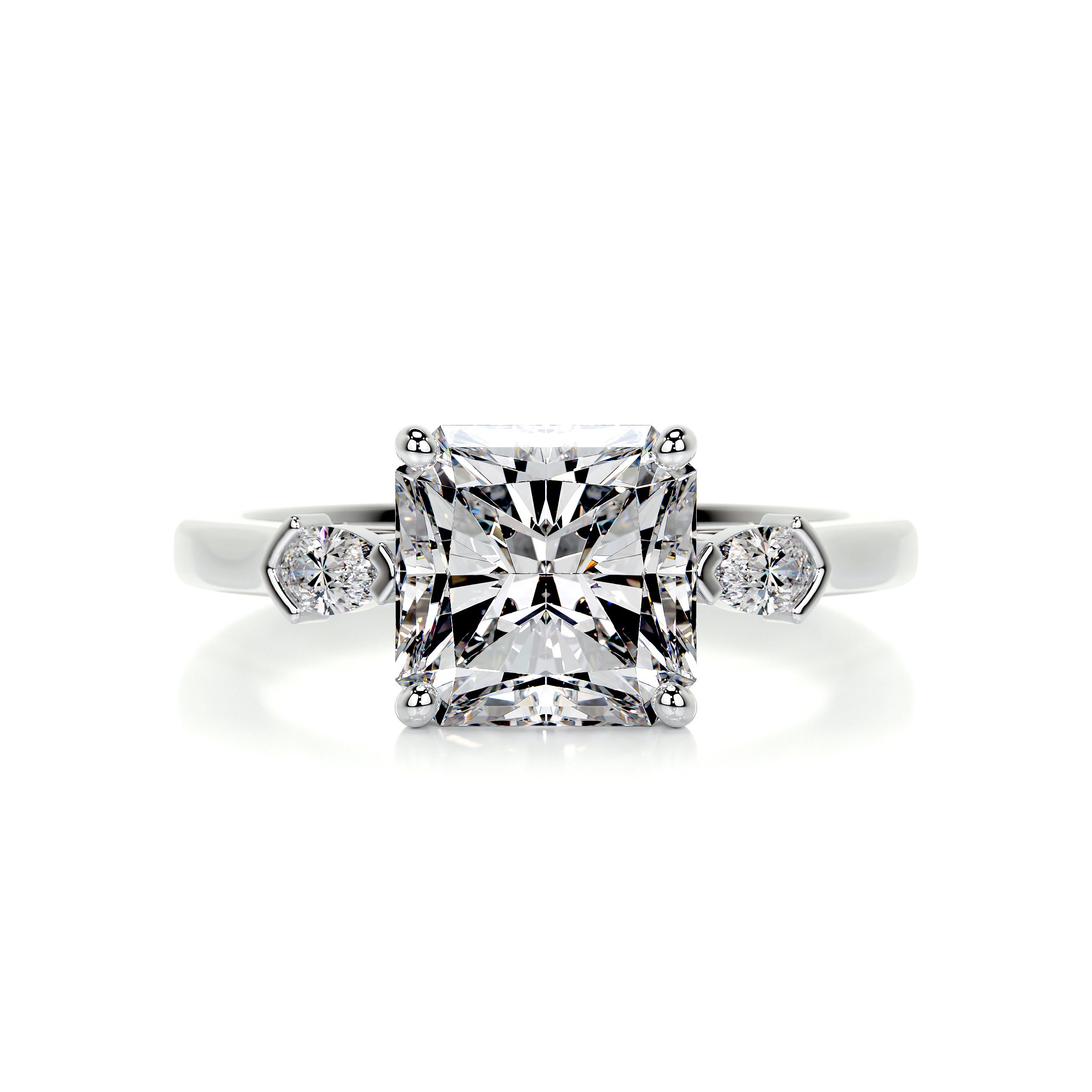 Mindy Moissanite & Diamond Ring -Platinum、mySite、hinf8tx79
