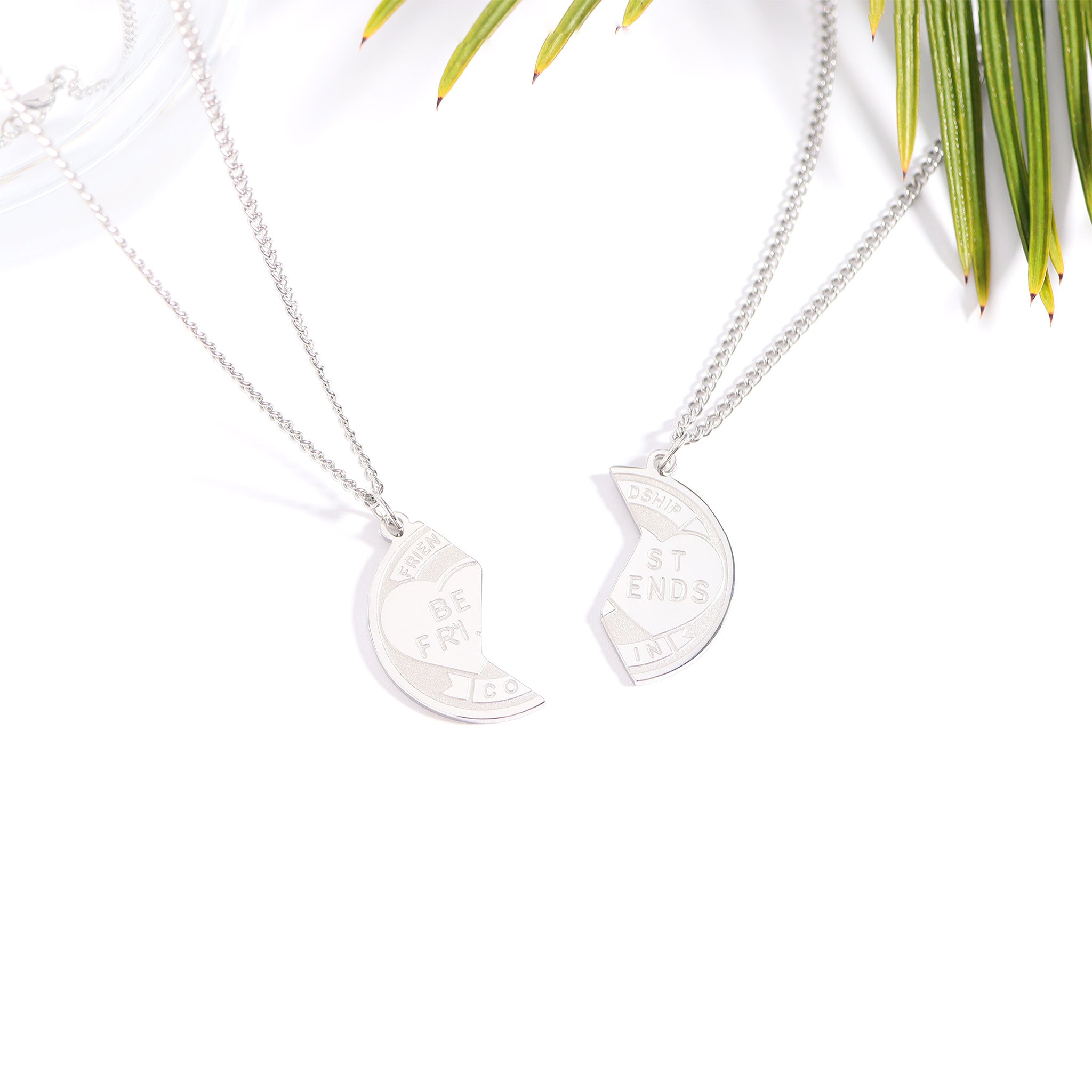 Stainless Steel Best Friend Break Apart Friendship Necklace / SBB0098、mySite、dreamappss