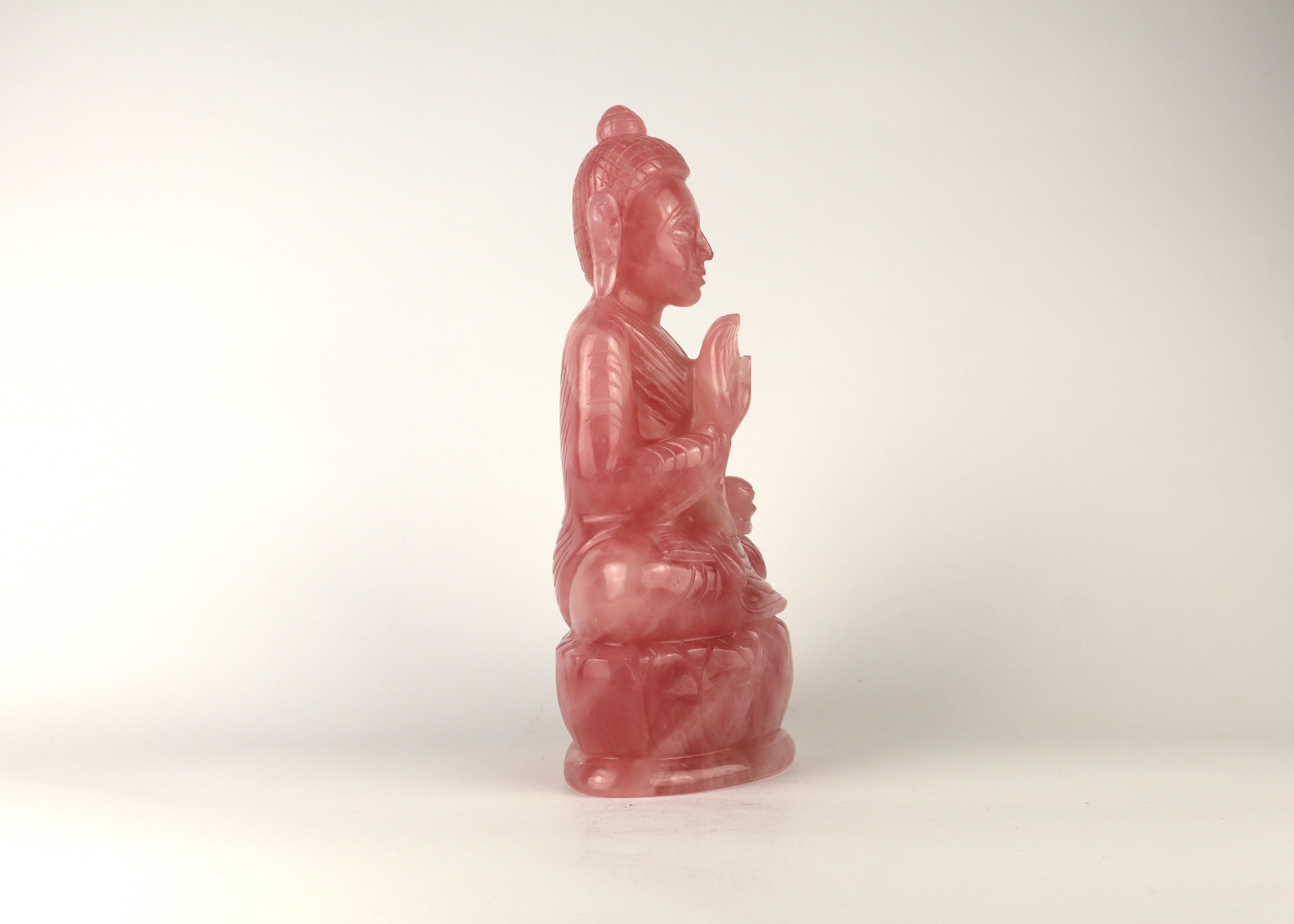 Sitting Buddha - Rose Quartz (24cm)、mySite、topwebapps