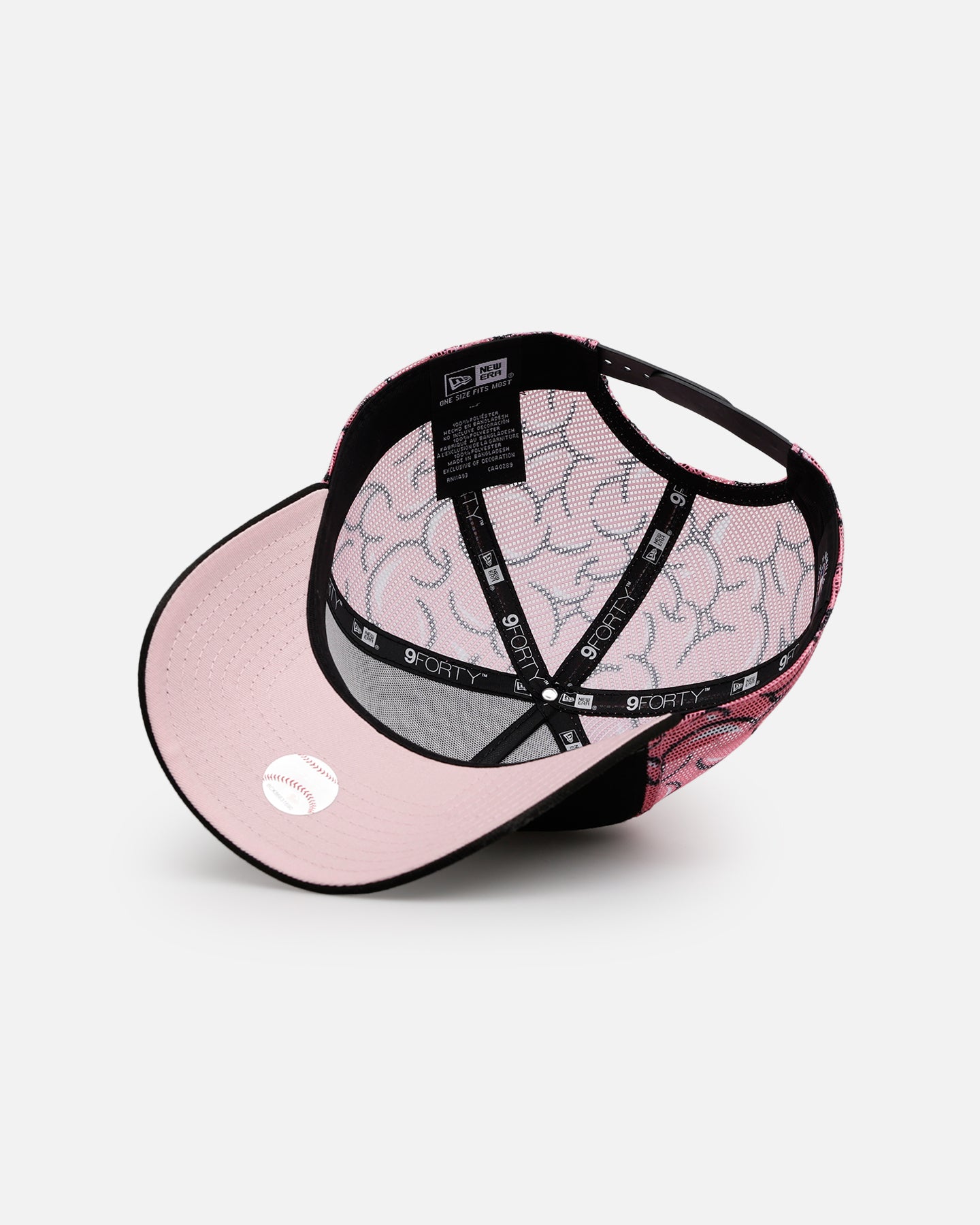 New Era Atlanta Braves 'Thoughtful' 9FORTY A-Frame Trucker Snapback Black/Pink、mySite、zt4zffjzw