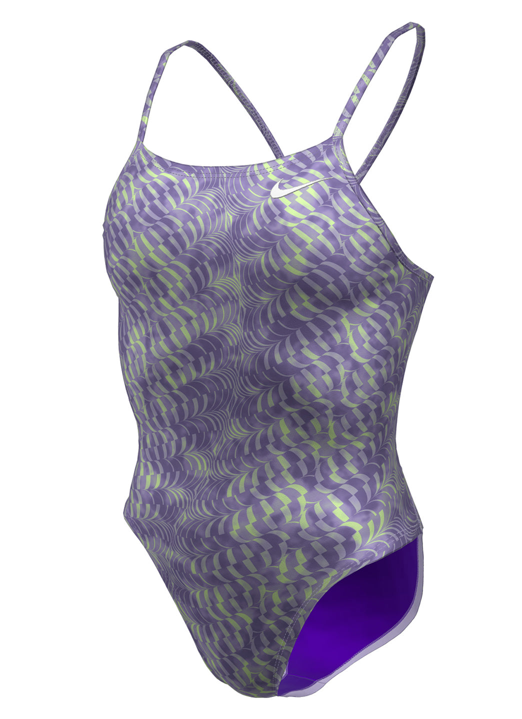 Nike Women's Hydrastrong Pool Lanes Cut Out Back One Piece Swimsuit、mySite、noshort