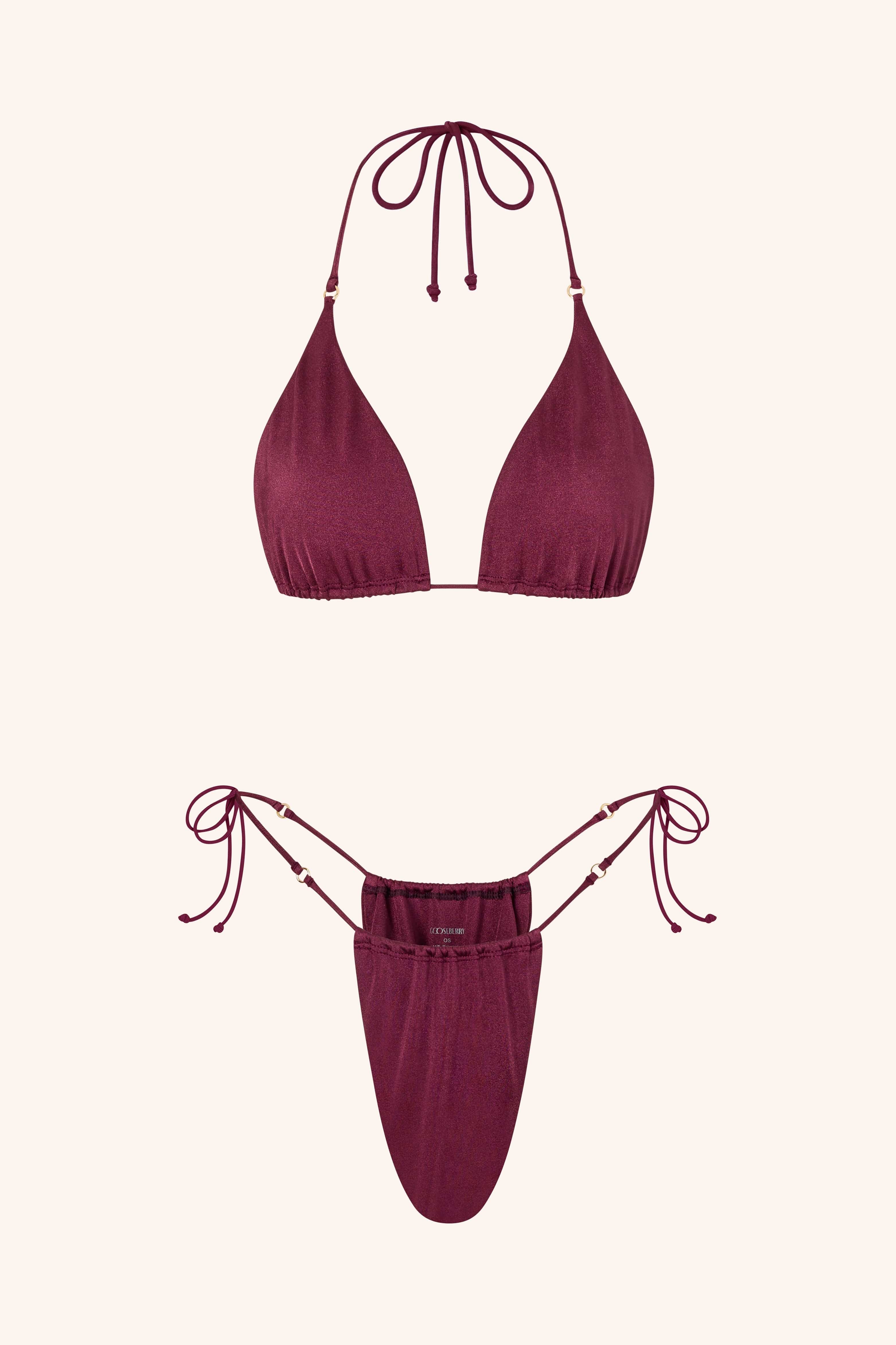Side Tie Bikini Briefs Plum、mySite、bengalsvssteelers