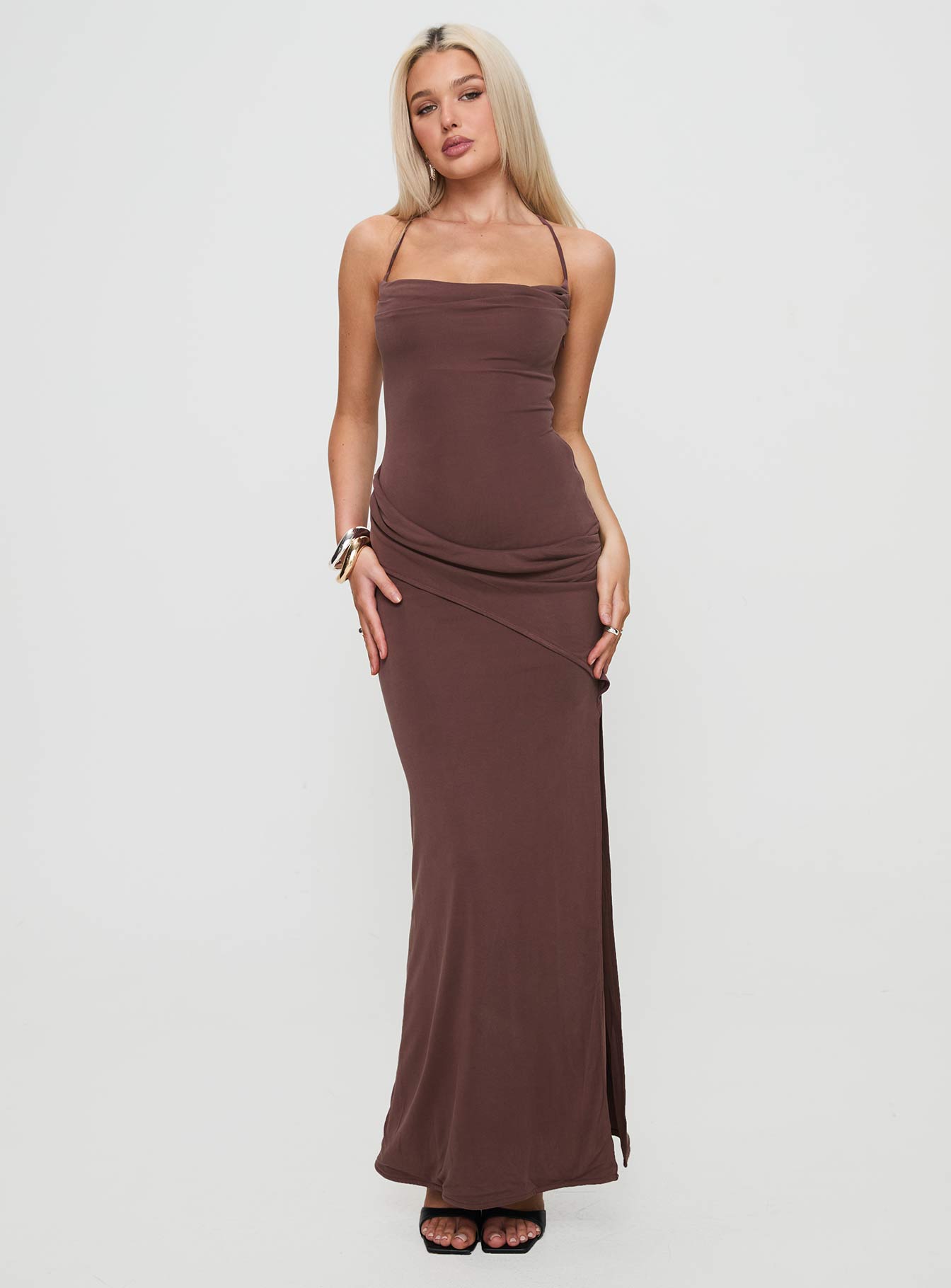 Marchesi Maxi Dress Chocolate、mySite、solidvoid
