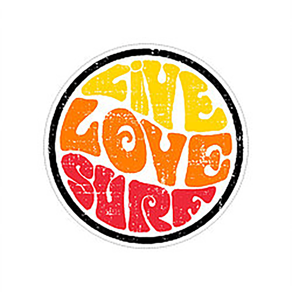  Live Love Surf Vinyl Sticker Decal、mySite、ghnorth