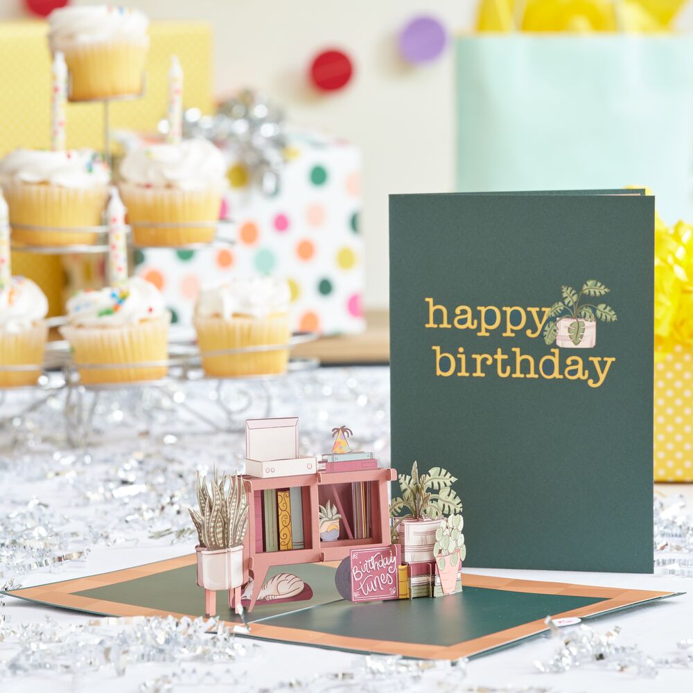 Birthday Houseplants Pop-Up Card、mySite、solidvoid