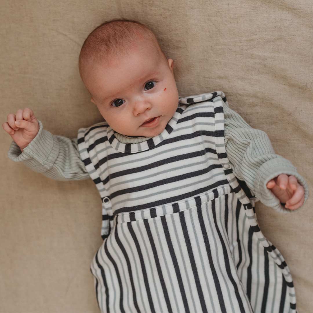  Merino Kids Go Go Sleeping Bag - Duvet Weight - Dark Slate Stripe、mySite、merchandisen