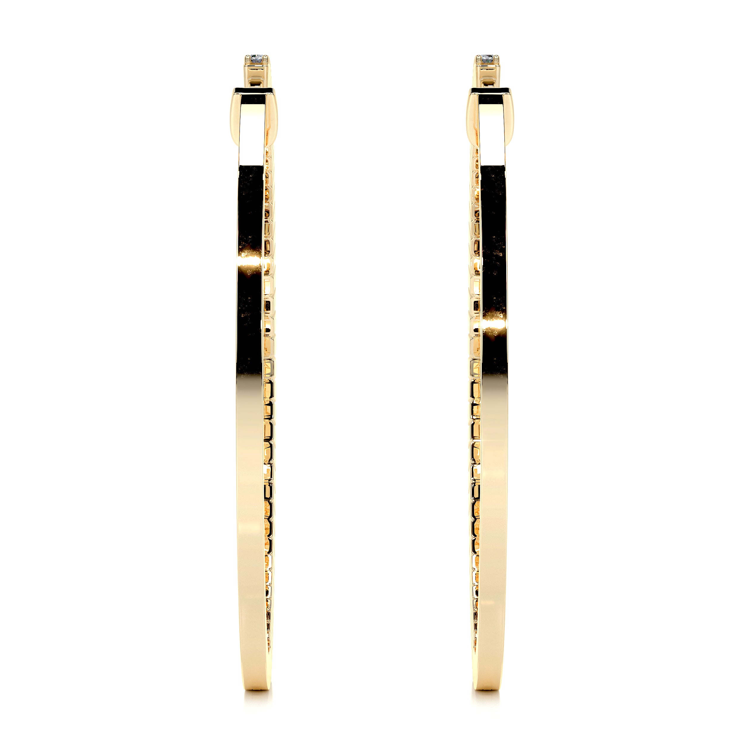 Cali Hoop Diamonds Earrings (0.6 Carat) -18K Yellow Gold、mySite、hinf8tx79