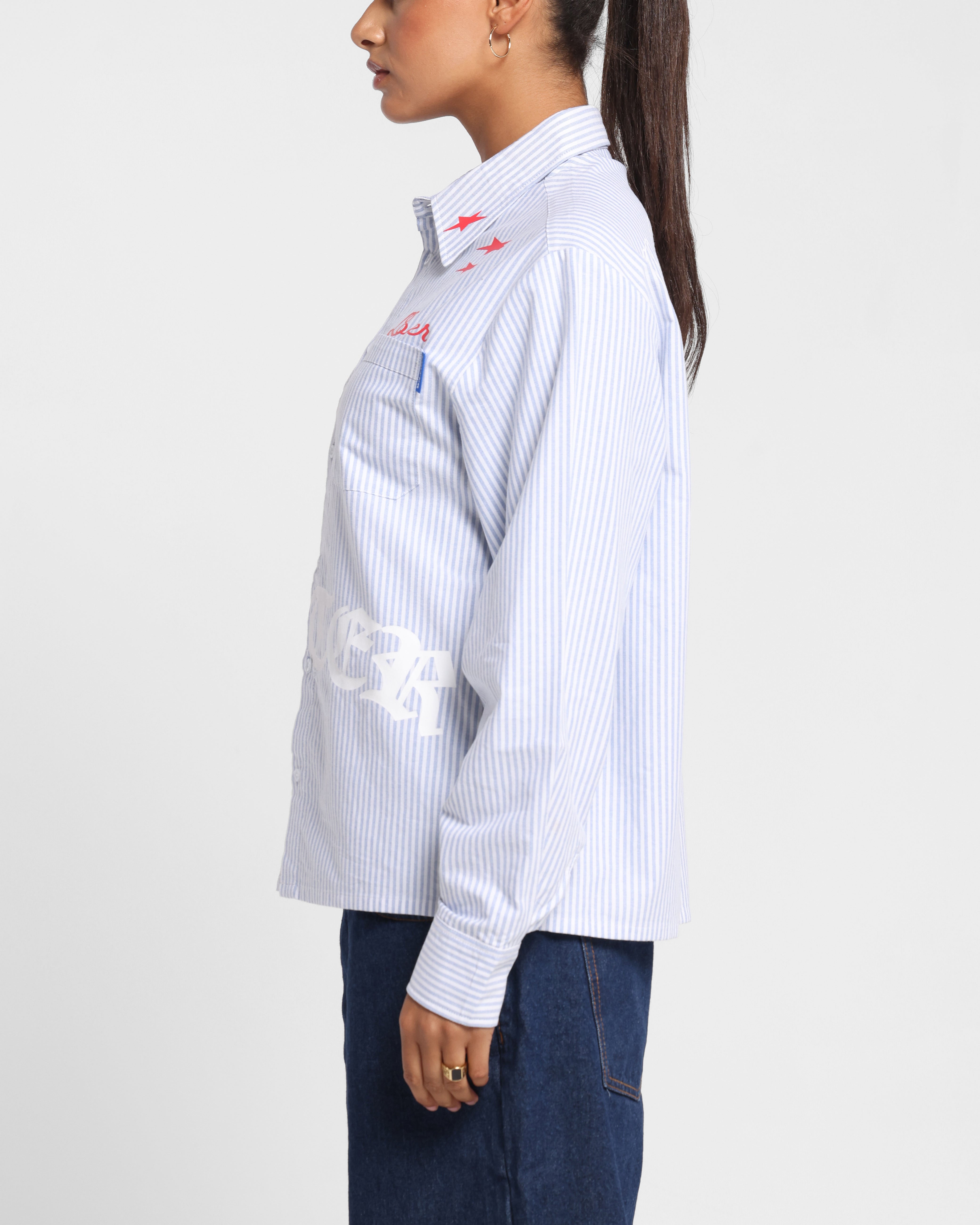 Loiter Chopper Long Sleeve Shirt Blue/White、mySite、zt4zffjzw