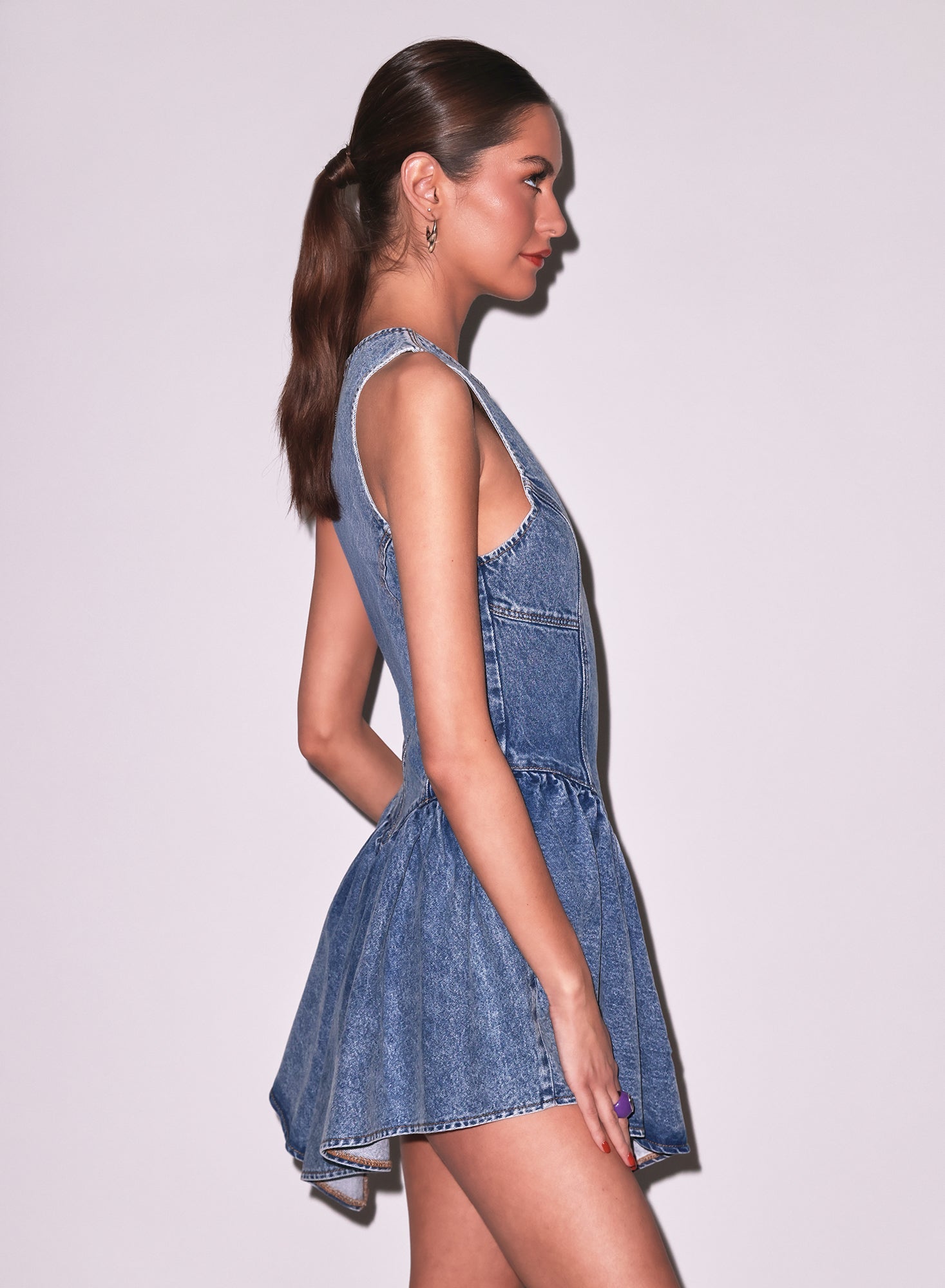 Denim Flare Mini Dress、mySite、bengalsvssteelers