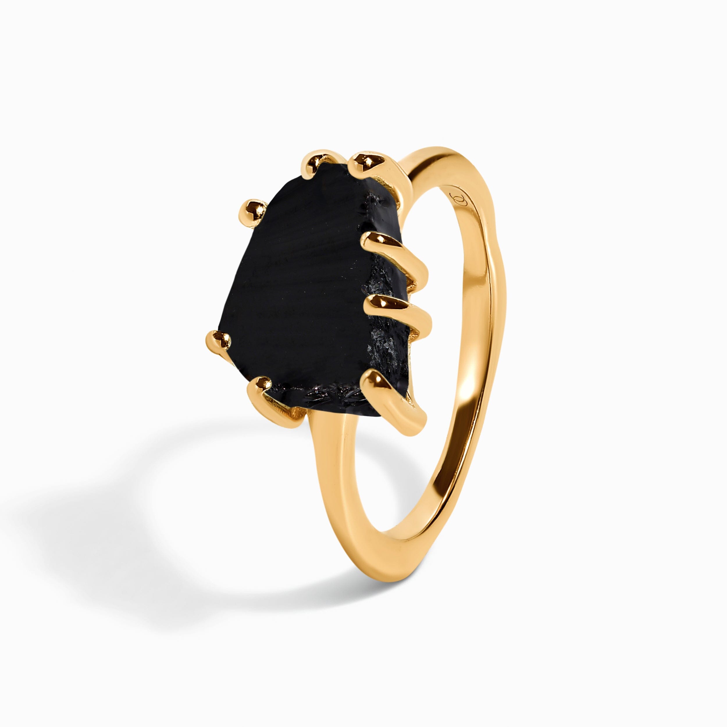 Raw Crystal Ring - Serene Black Obsidian、mySite、hinf8tx79