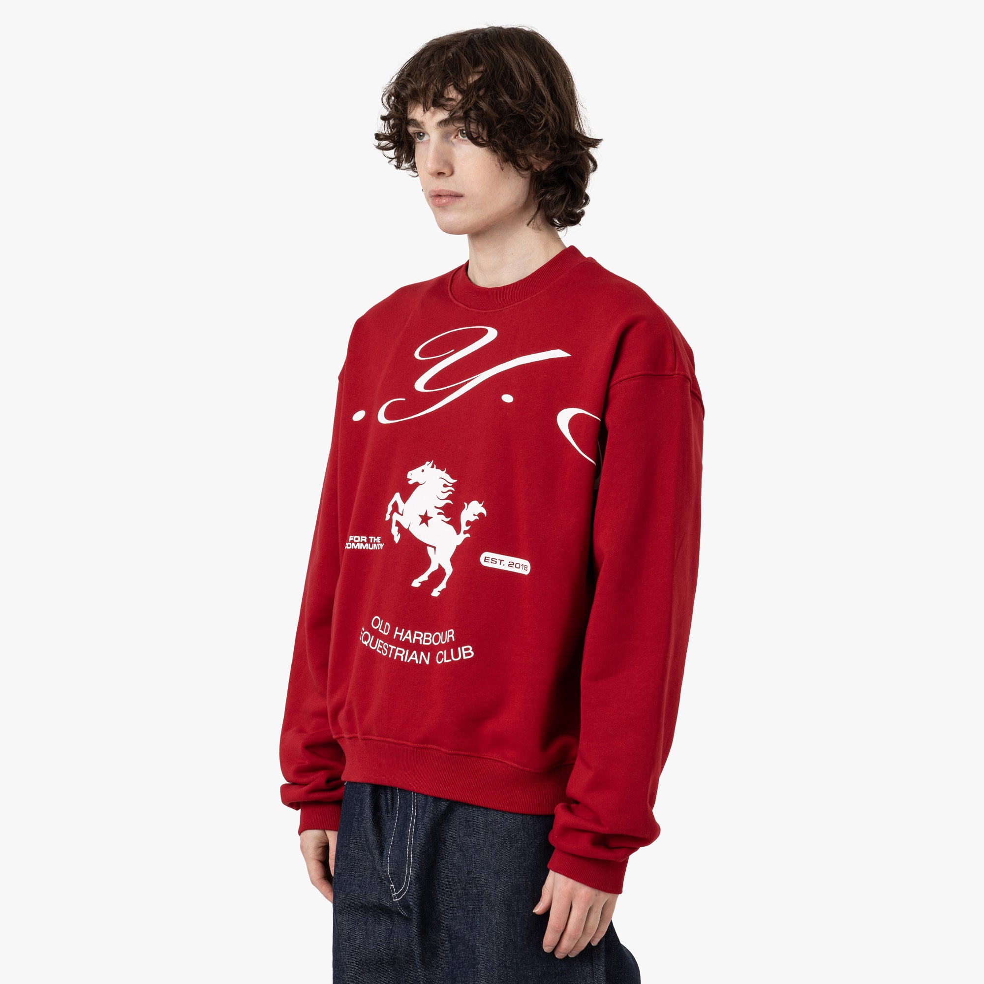  4YE Old Harbour Crewneck / Red、mySite、merchandisen