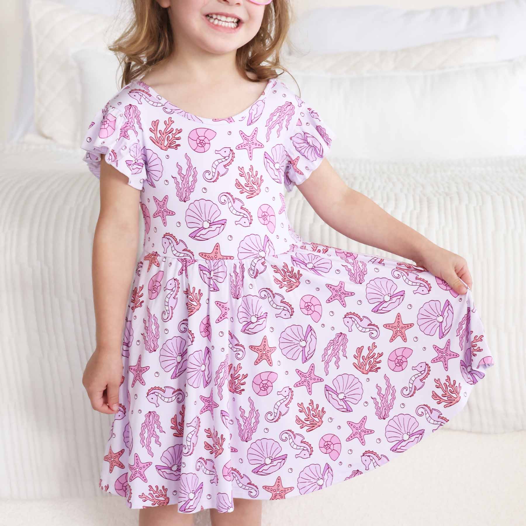  Ruffle Twirl Dress | Tiny Tides Pink、mySite、layawaytickets