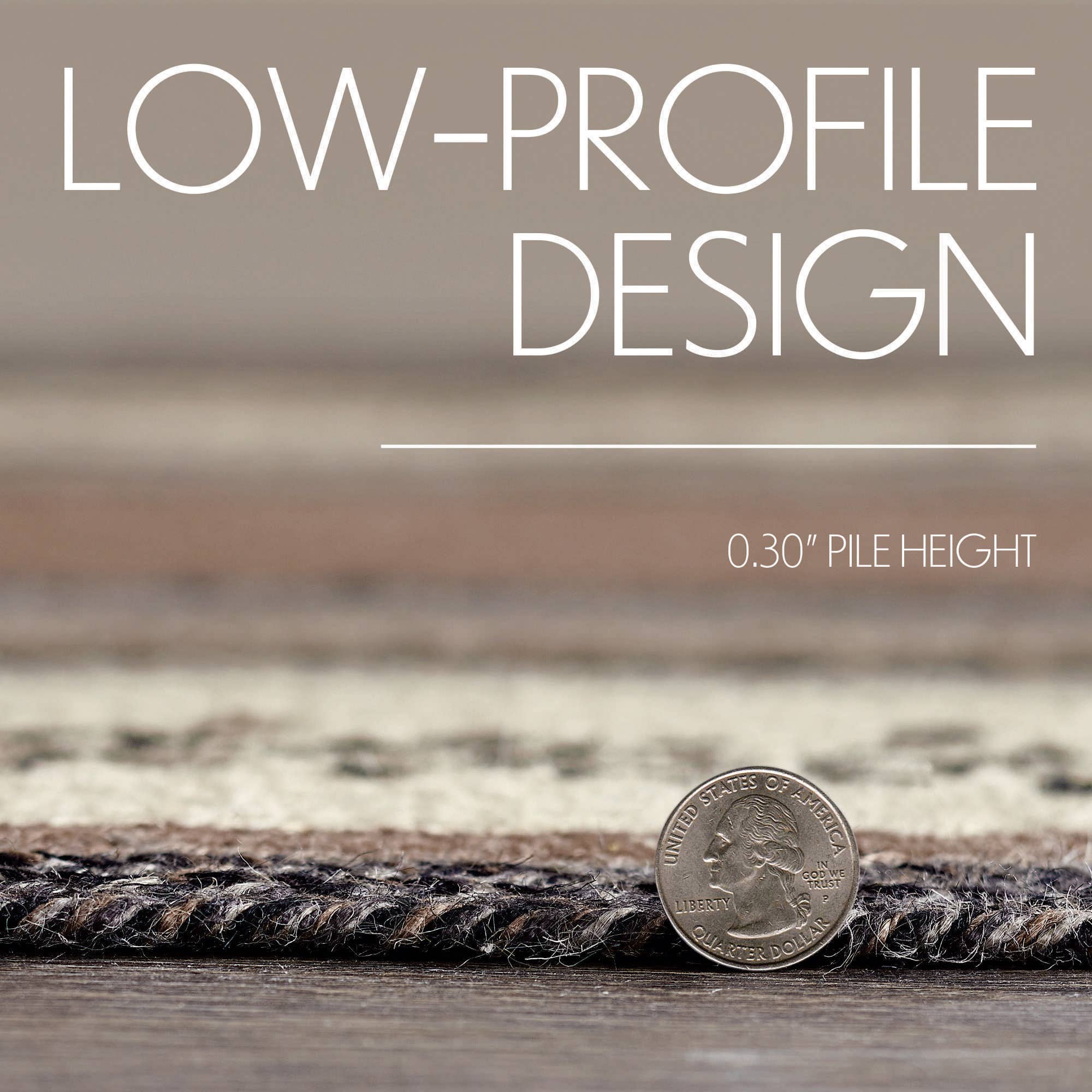 Floral Vine Jute Runner Oval Rug w/ Pad 24x78 Neutral Elegant Colors、mySite、g9winljtr