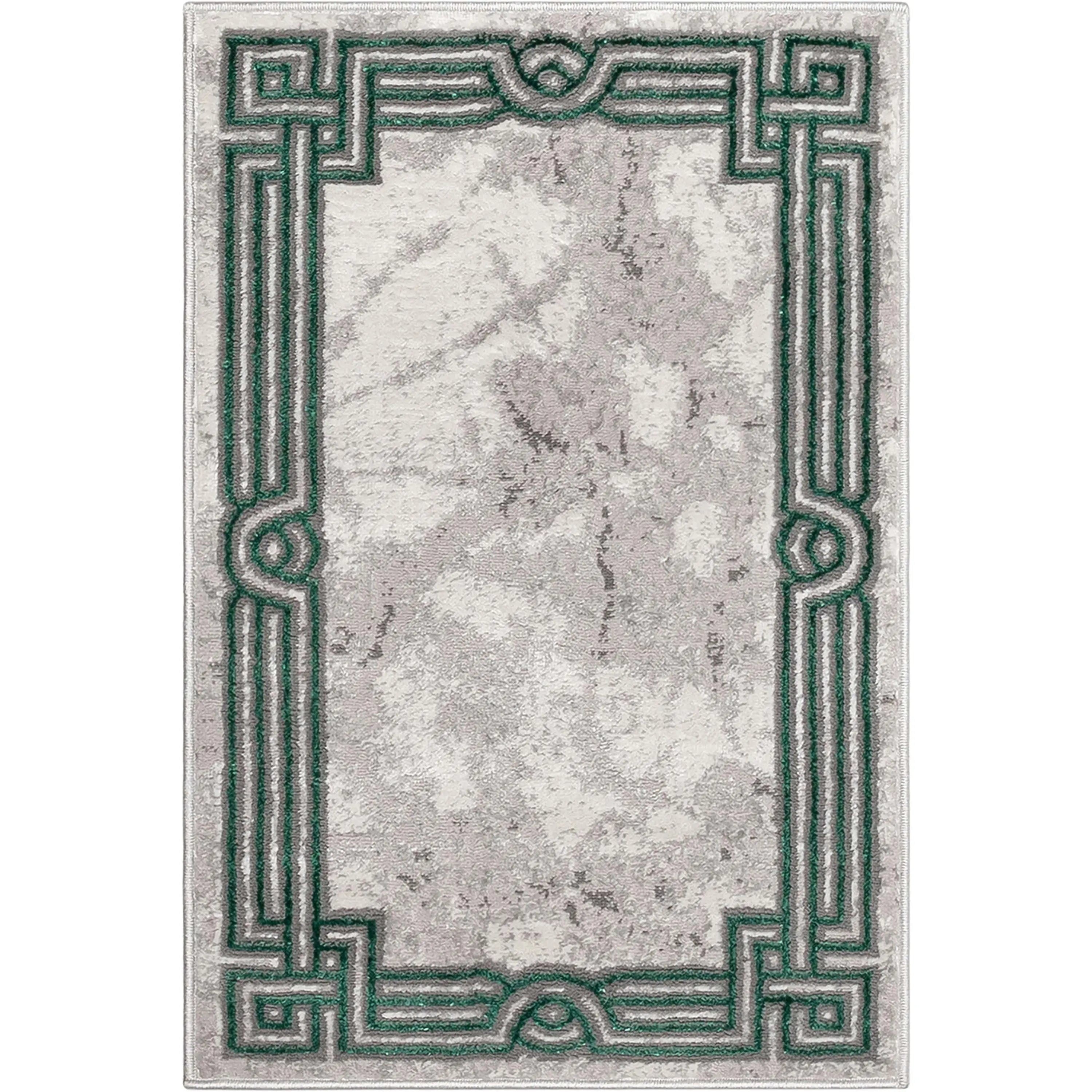 Huntington Retro Marble Border Glam Rug、mySite、gigharbornorthrealestate