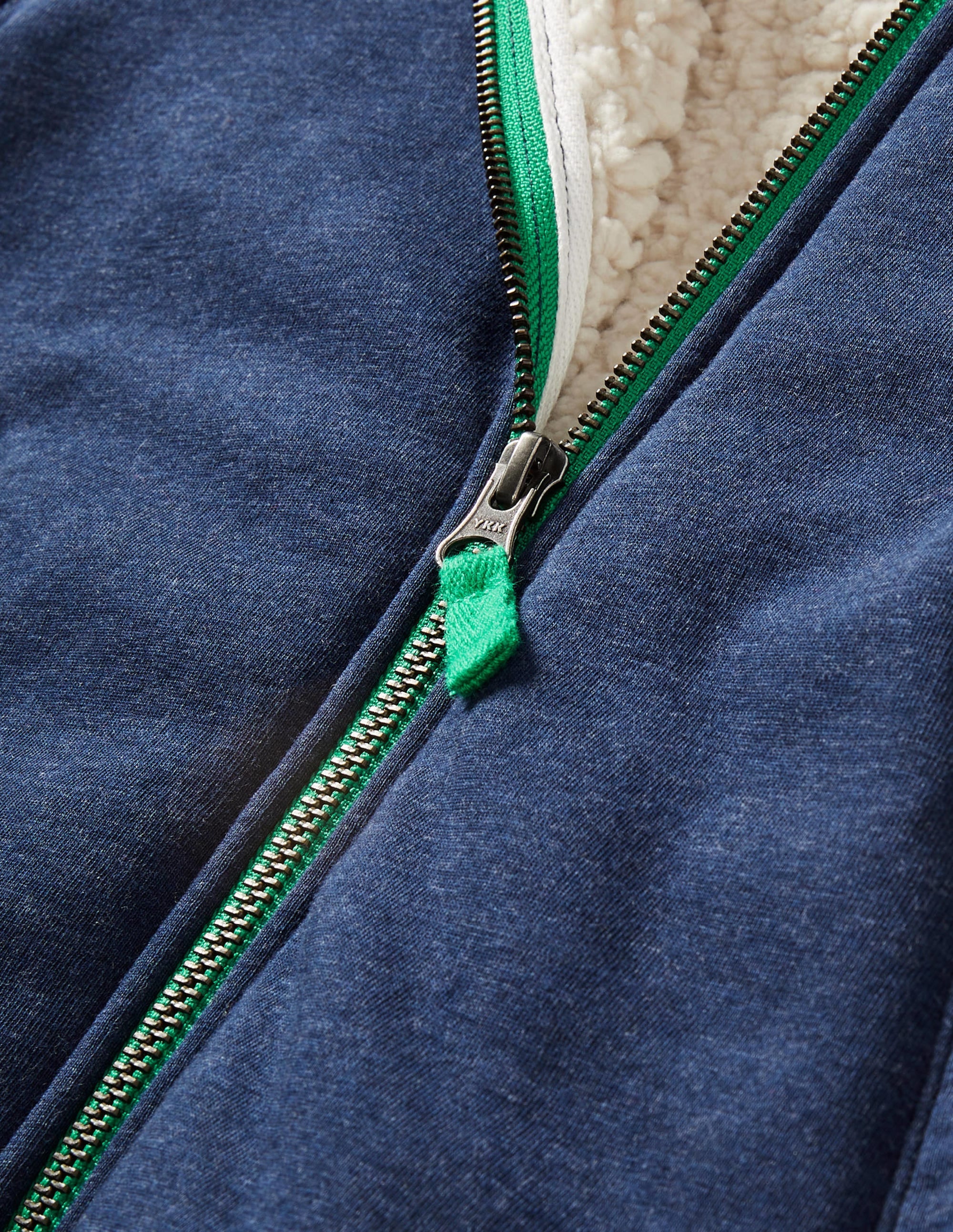  Navy Borg Lined Zip-up Hoodie-Blue Marl、mySite、ashleygrahame
