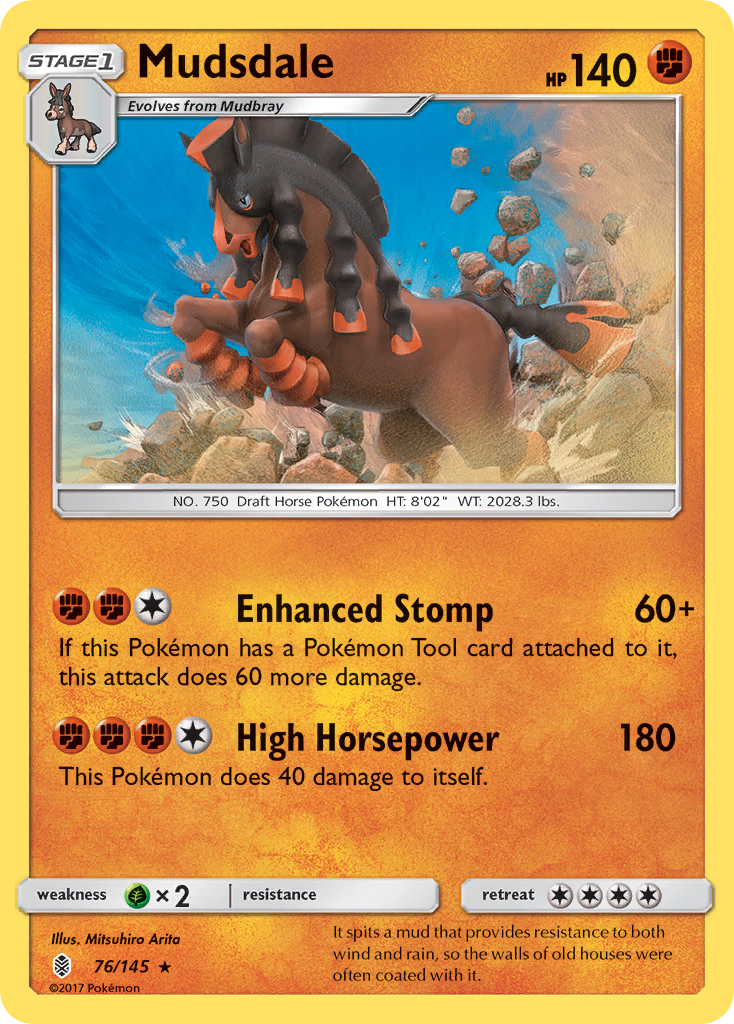Mudsdale (76/145) Sun & Moon: Guardians Rising、mySite、waistdrama