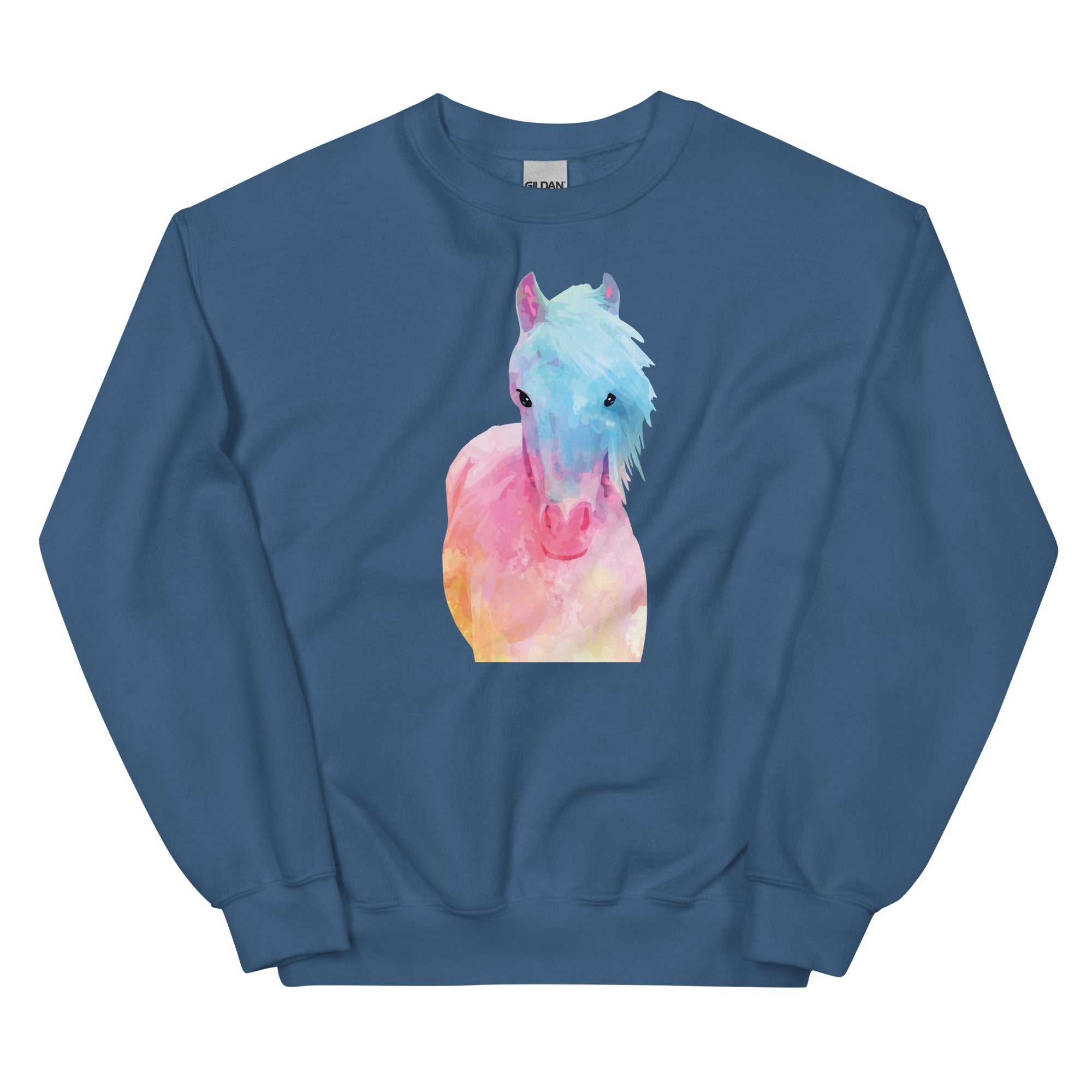 Horse in Sweet Pastels Crewneck Sweatshirt、mySite、camillekostekn