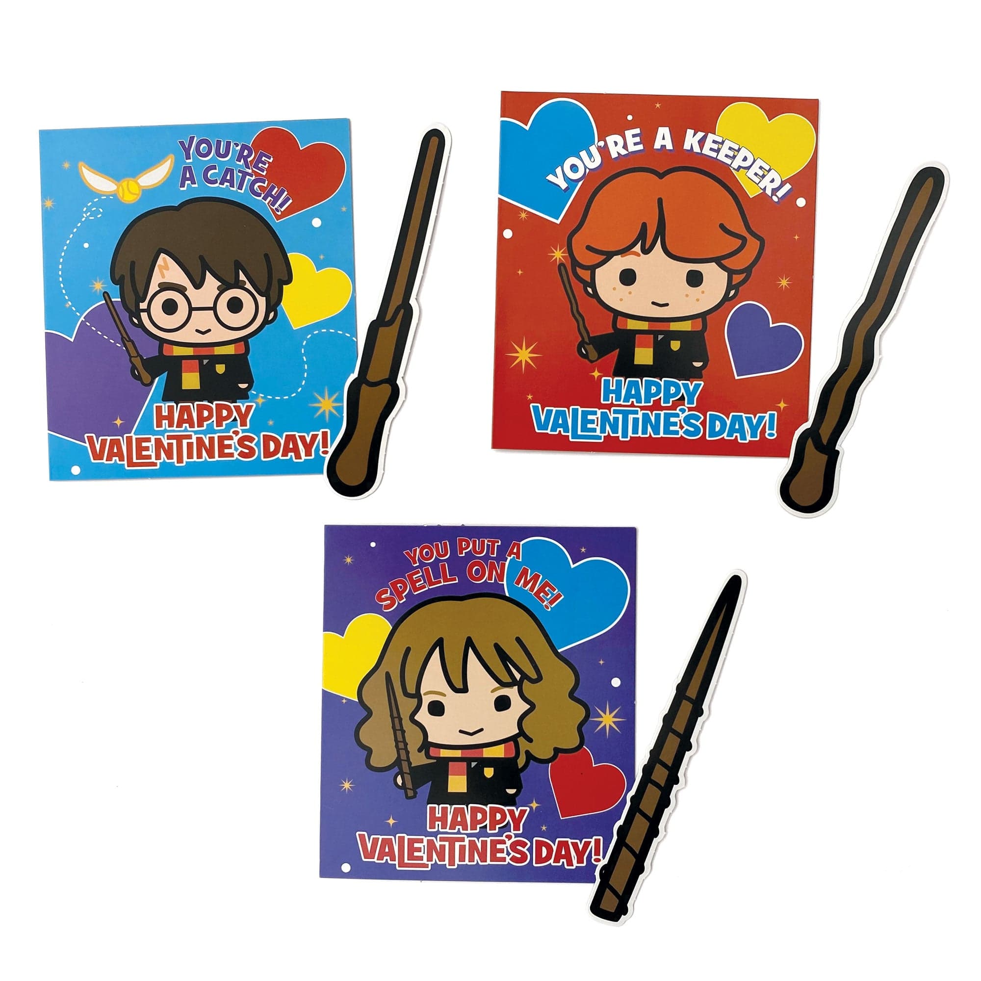  Valentine Cards Set - Harry Potter Wands、mySite、ghnorth