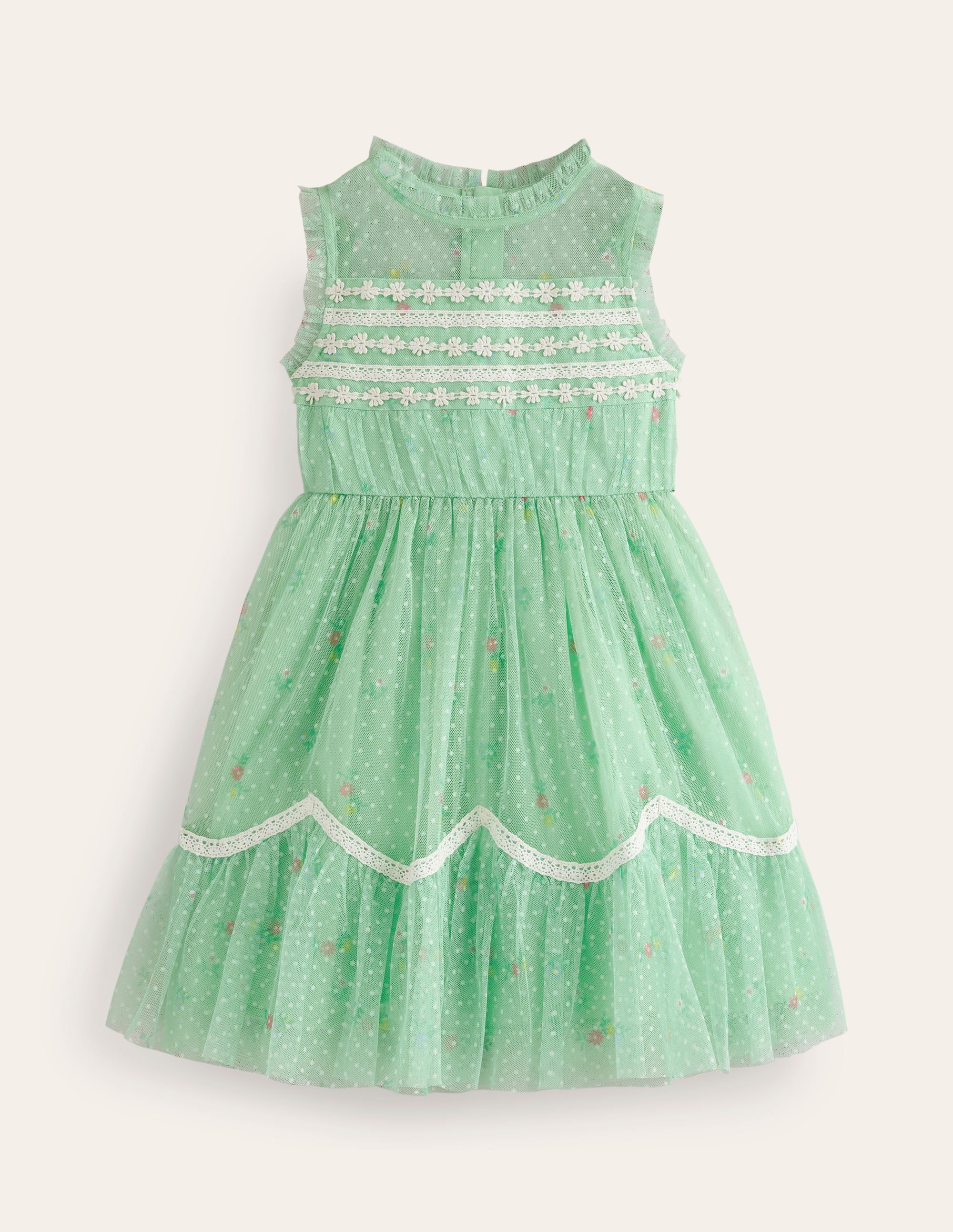 Scallop Hem Tulle Dress-Pistachio Green、mySite、ashleygrahame