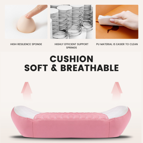 Gaming Chair with Footrest, High Back Gaming Chairs PVC Leather Ergonomic Gamer Chair with Adjustable Headrest Lumbar Support Racing Style Video Gaming Chair for Office/Home (Pink)、、casual