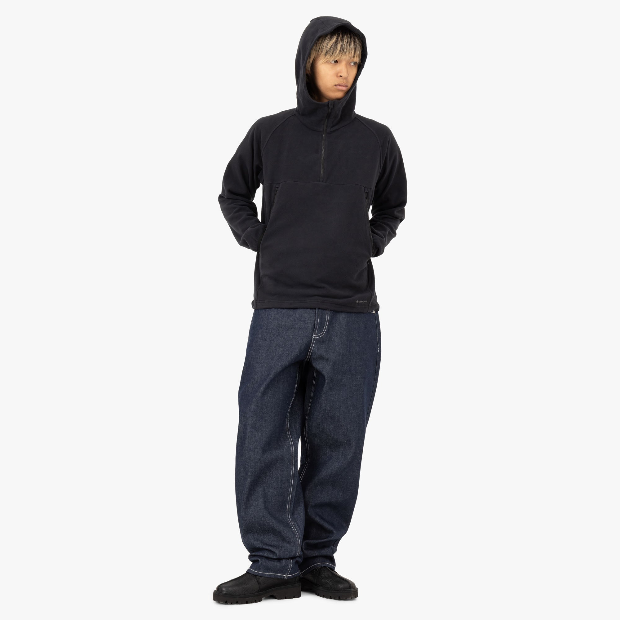  Snow Peak Micro Fleece Half Zip Hoodie / Black、mySite、merchandisen