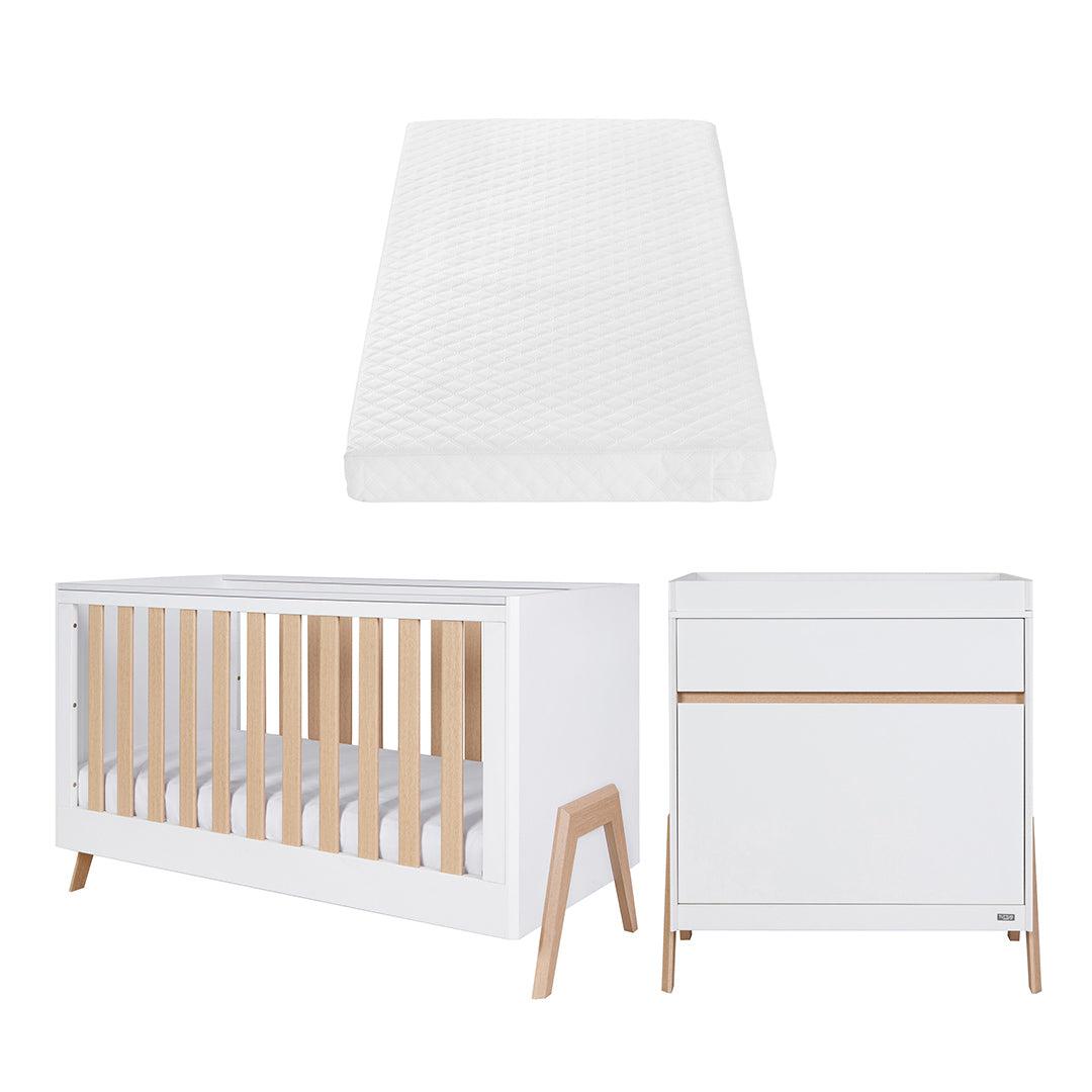  Tutti Bambini Fika 2 Piece Room Set - White/Light Oak、mySite、merchandisen