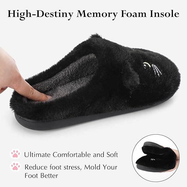 Plush Cat Slippers Super Soft & Comfortable、mySite、g9winljtr