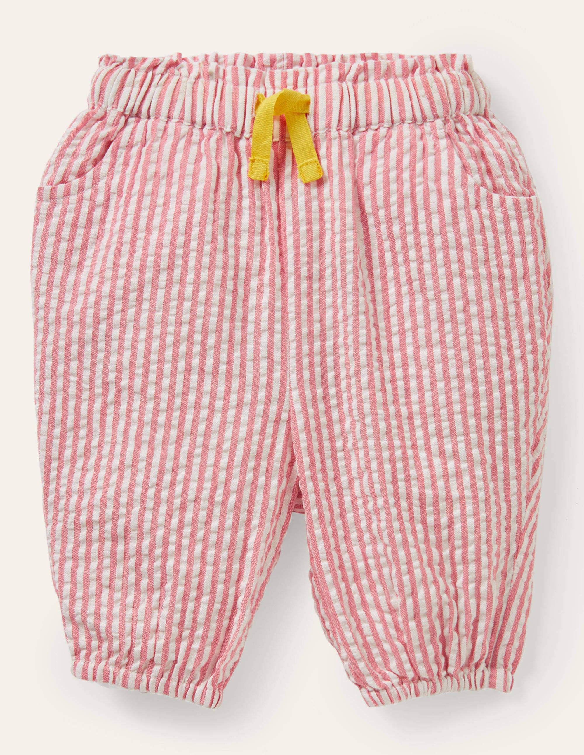  Woven Paperbag Trousers-Ivory/Boto Pink Ticking、mySite、ashleygrahame