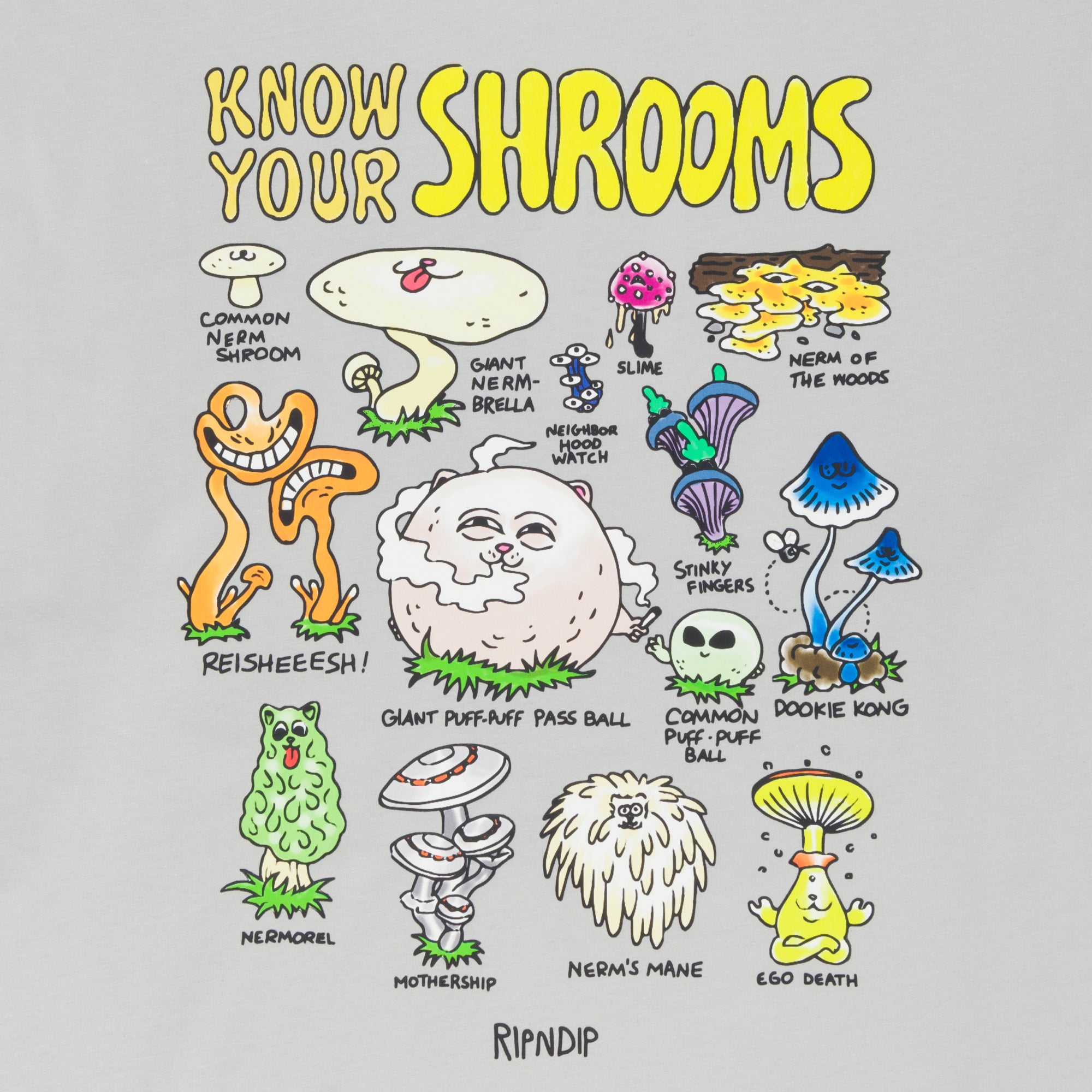  Know Ur Shrooms Tee (Grey)、mySite、merchandisen