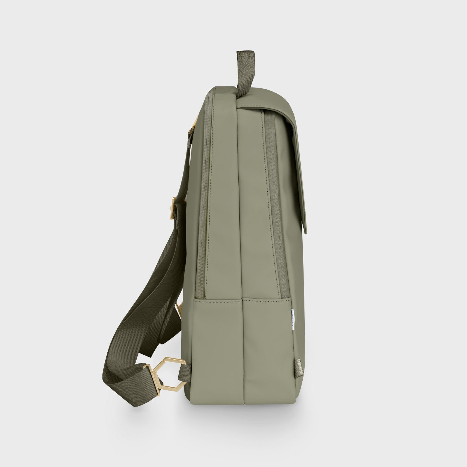  Le Réversible Backpack, Light Green Olive, Gold Colour