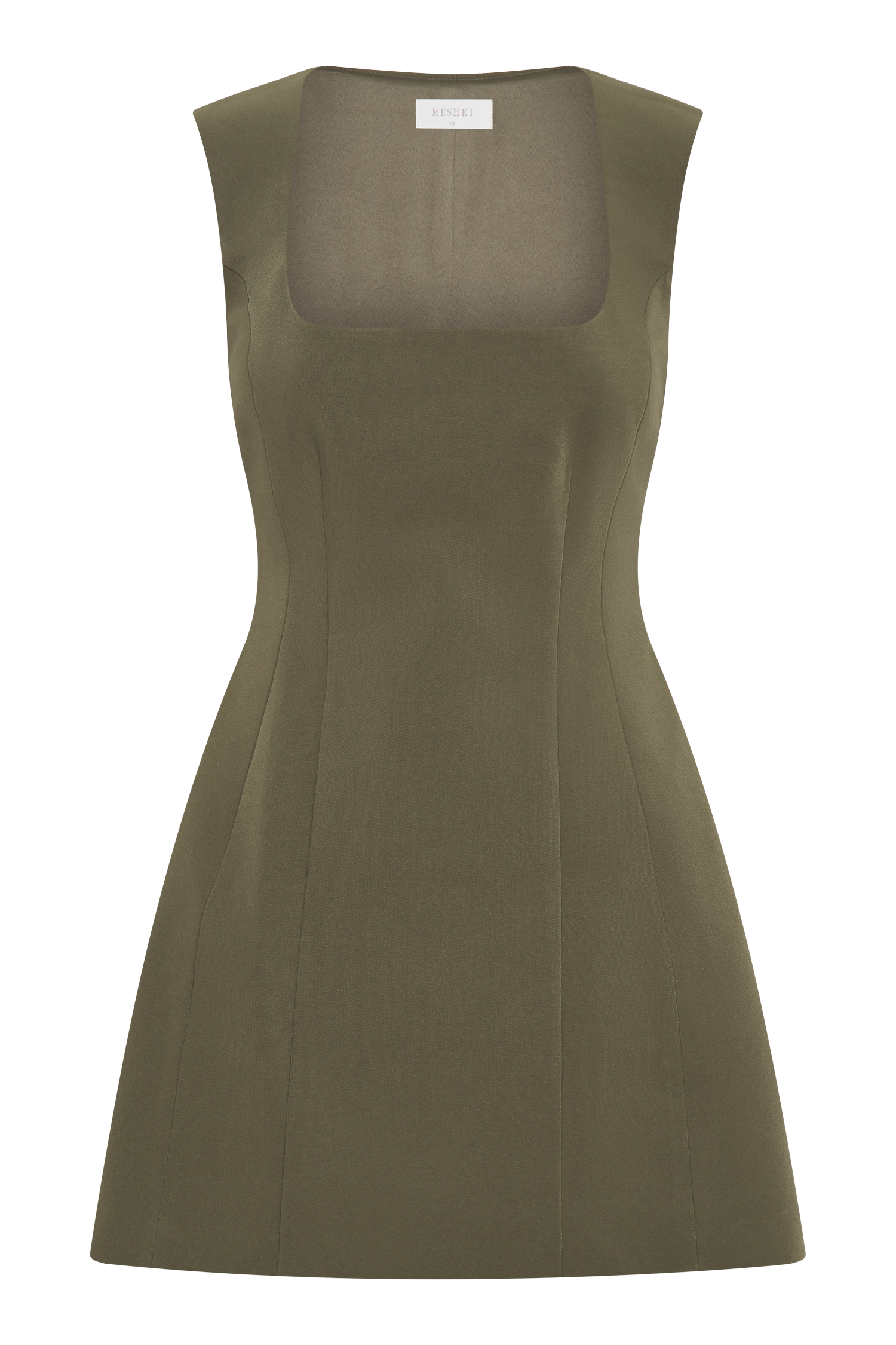 Lysandre Crepe Mini Dress - Military Olive、mySite、solidvoid