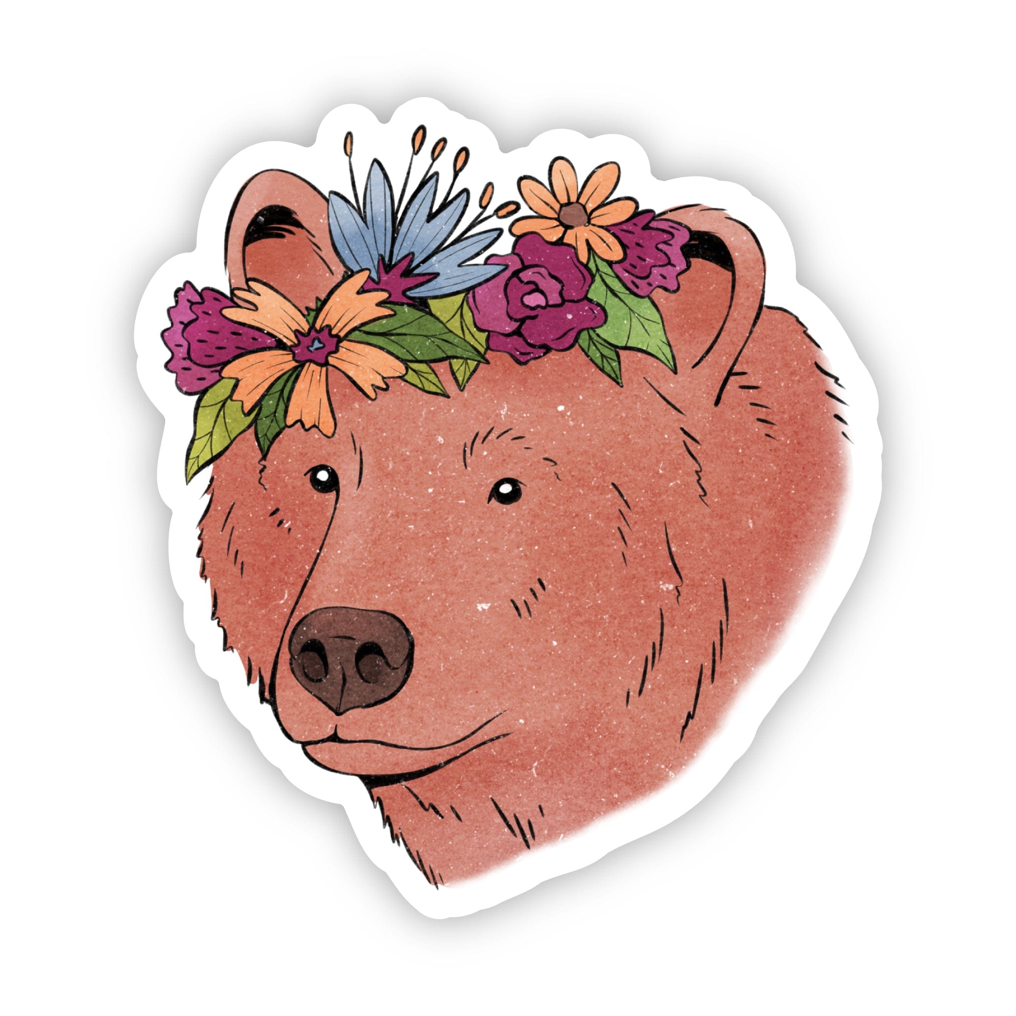  Bear Flower Crown Alabama Sticker、mySite、elrpsem3k