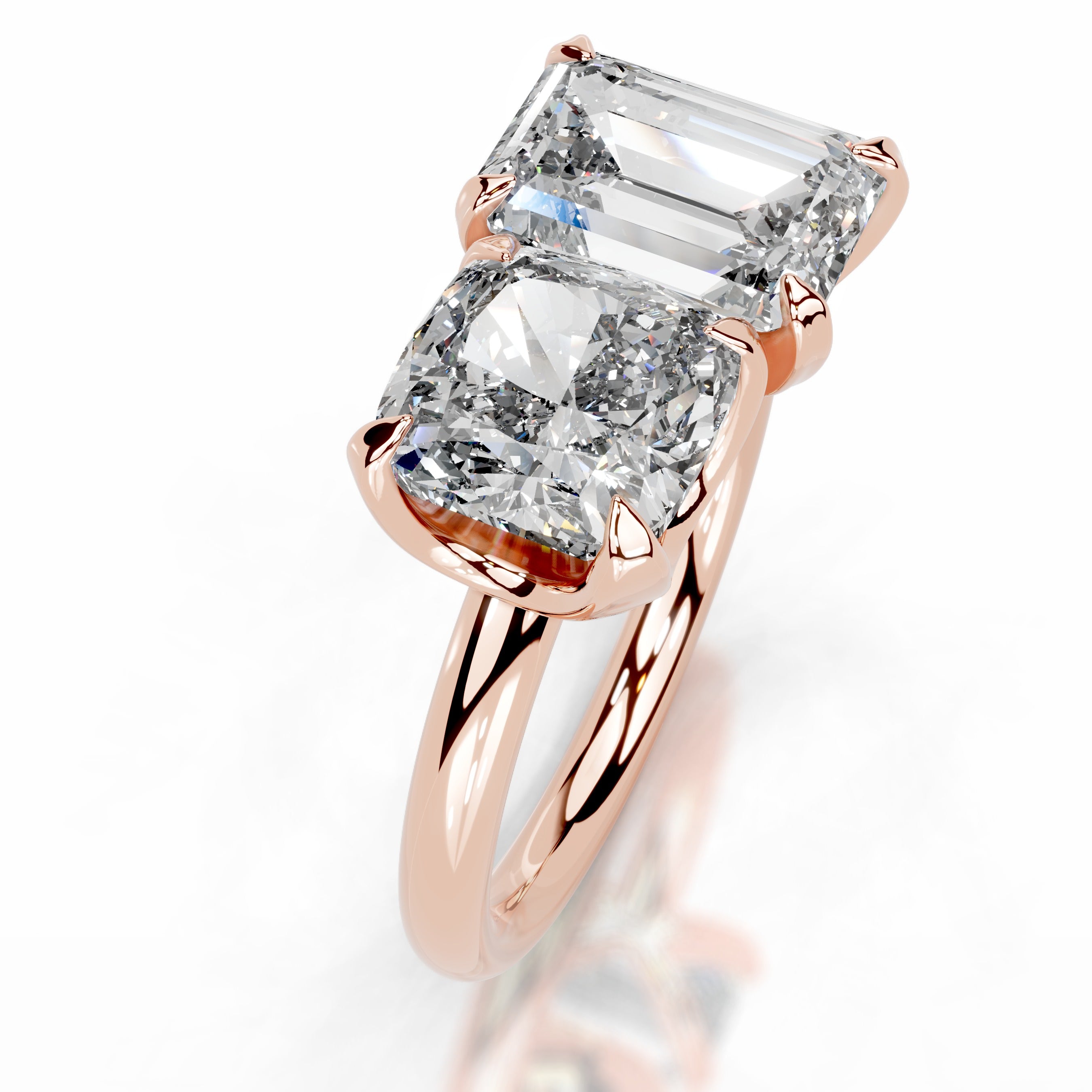 Dominique Lab Grown Diamond Ring - 14K Rose Gold、mySite、hinf8tx79