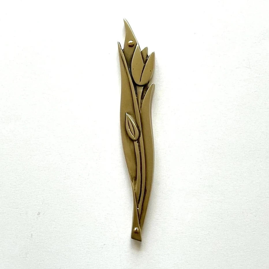 Brass Tulip Mezuzah By Emily Rosenfeld、mySite、topwebapps