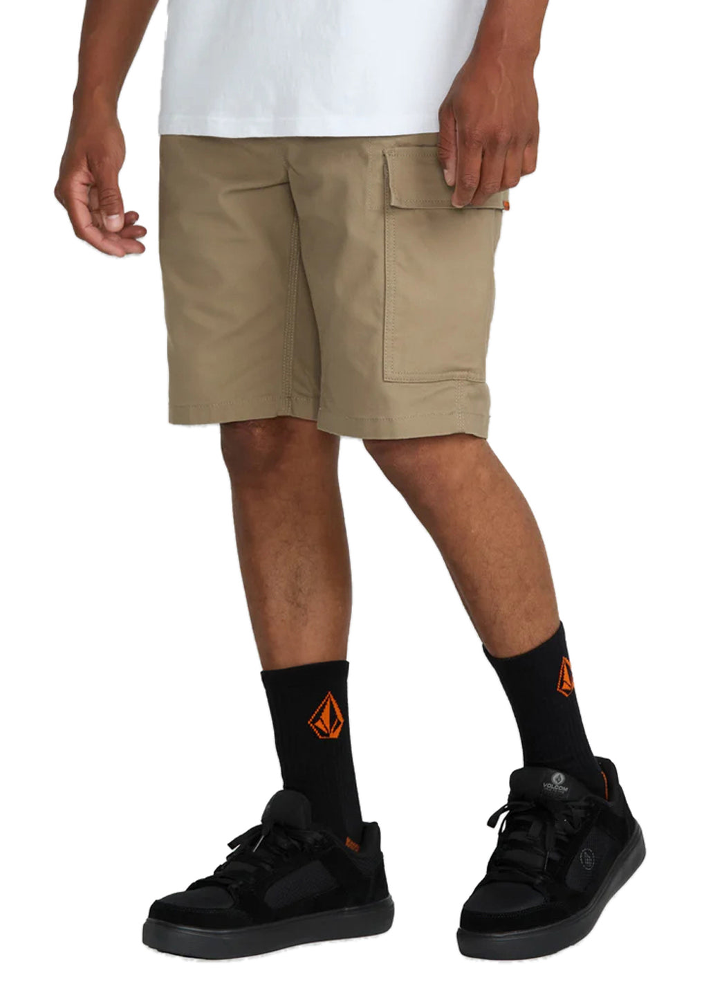 Volcom Men's Solid Caliper II Relaxed Cargo Work Short、mySite、noshort