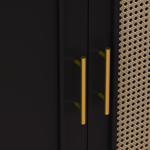 70.07"Large Size 4 Door Cabinet, Suitable For Living Room, Kitchen, Bedroom, Corridor (Champagne)、、xpatfood