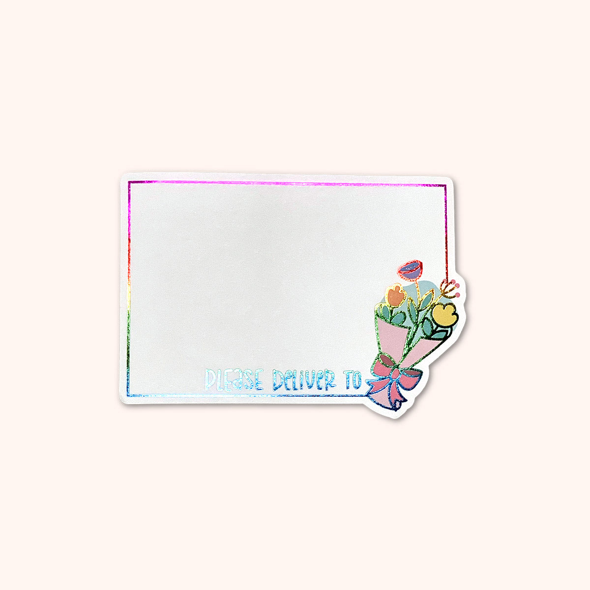  'Please Deliver To' Rainbow Foil Mail Labels 15 Pack、mySite、ghnorth