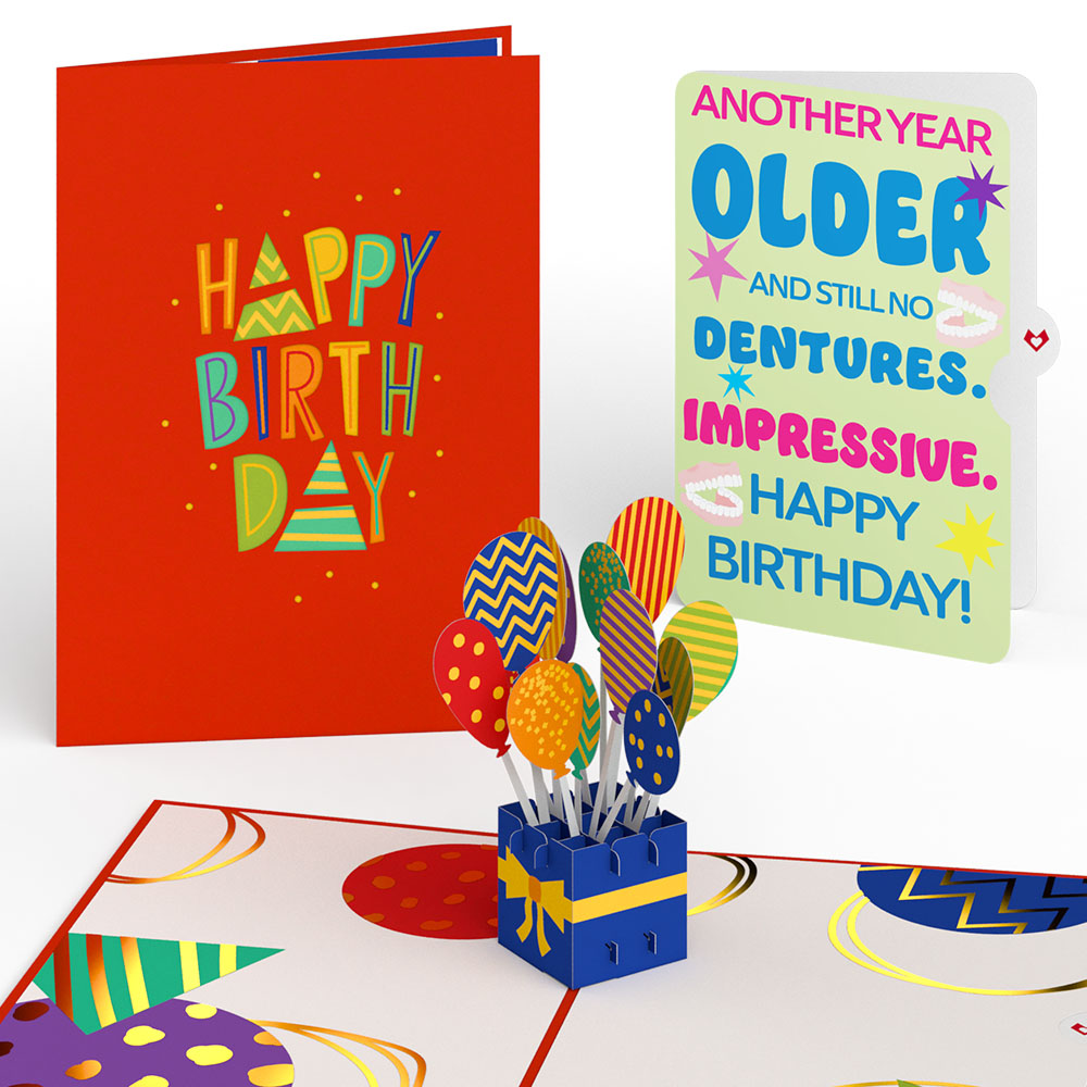 Happy Birthday Balloons Pop-Up Card and Sentiment Set、mySite、solidvoid