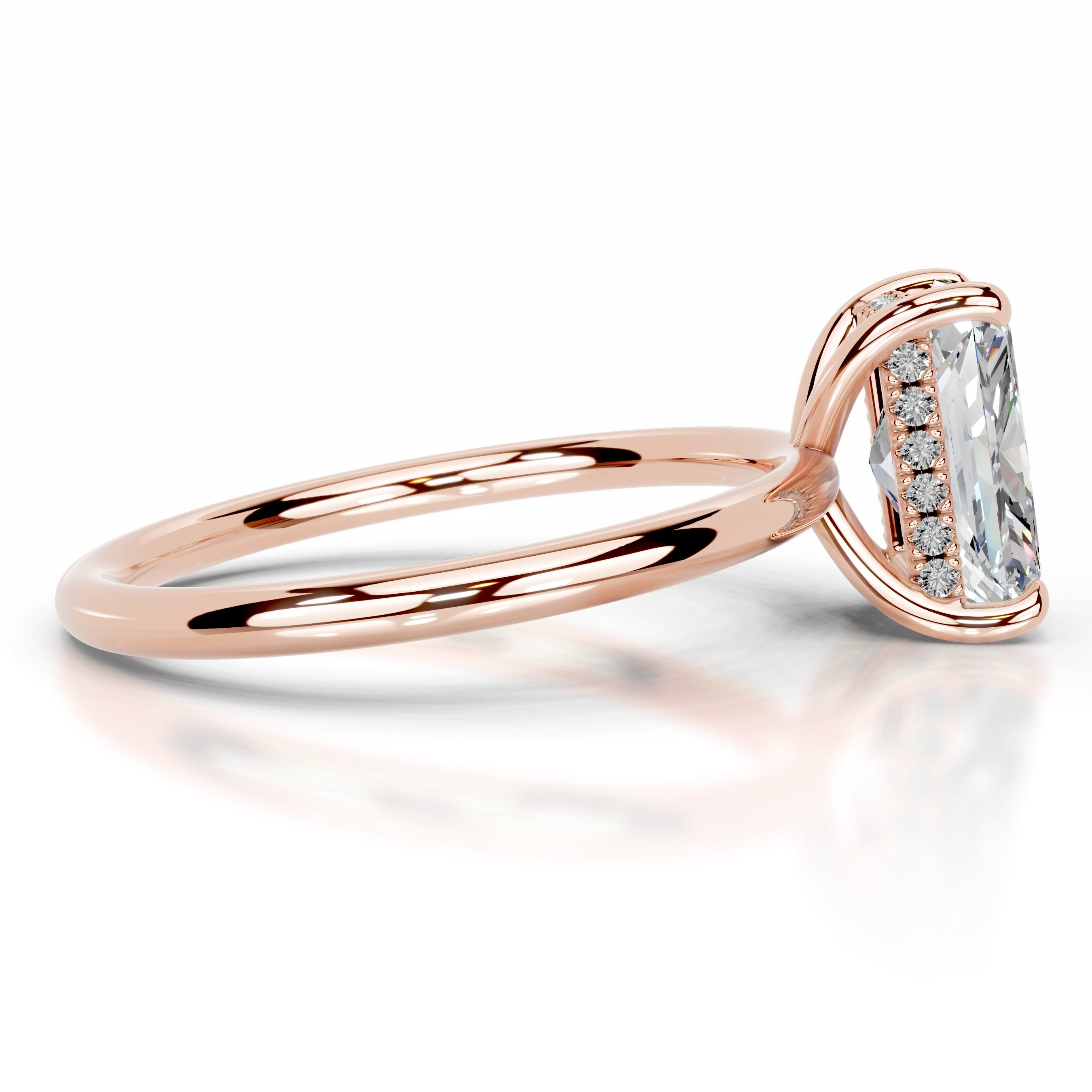 Willow Moissanite & Diamond Ring - 14K Rose Gold、mySite、hinf8tx79