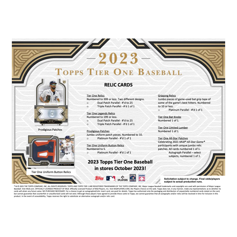 2023 Topps Tier One Baseball Hobby 12 Box Case、mySite、waistdrama