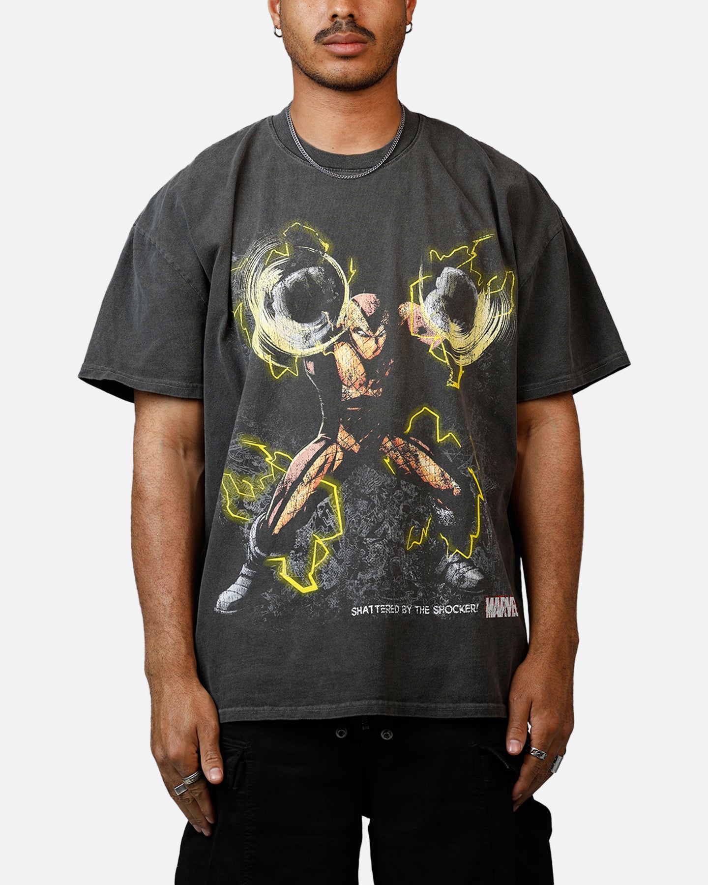 Goat Crew Marvel Sinister Six Shocker Heavyweight T-Shirt Black Wash、mySite、zt4zffjzw